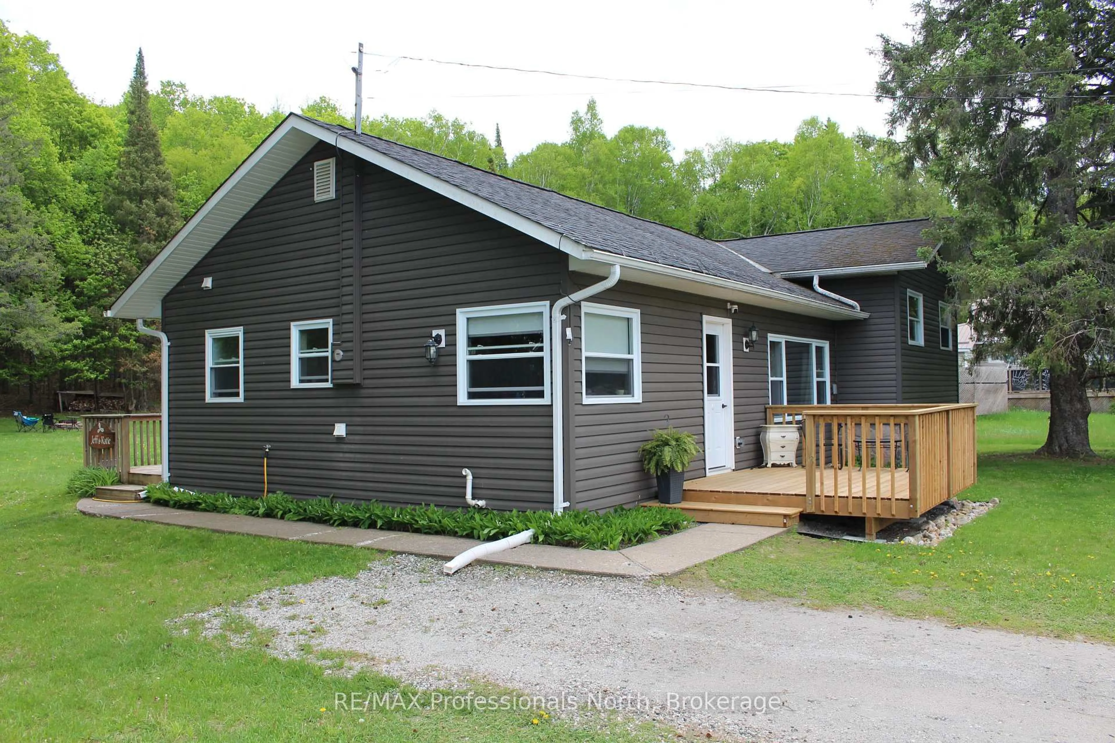 Home with vinyl exterior material, street for 7180 Gelert Rd, Dysart et al Ontario K0M 1S0