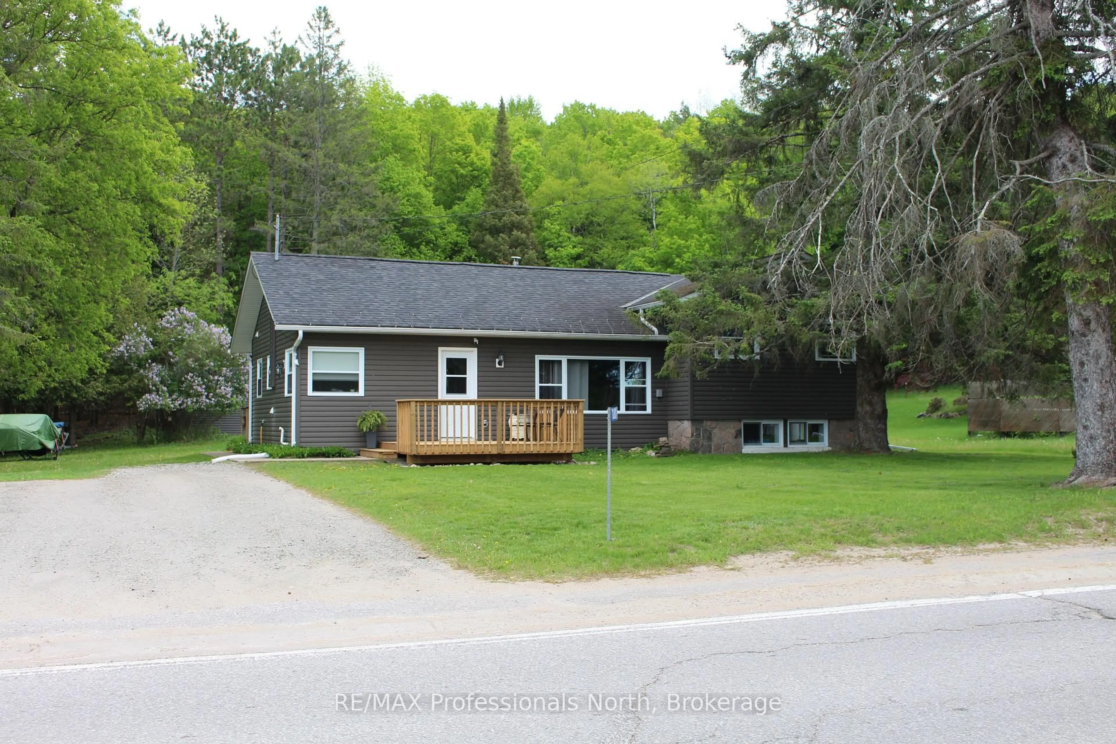 Home with vinyl exterior material, street for 7180 Gelert Rd, Dysart et al Ontario K0M 1S0