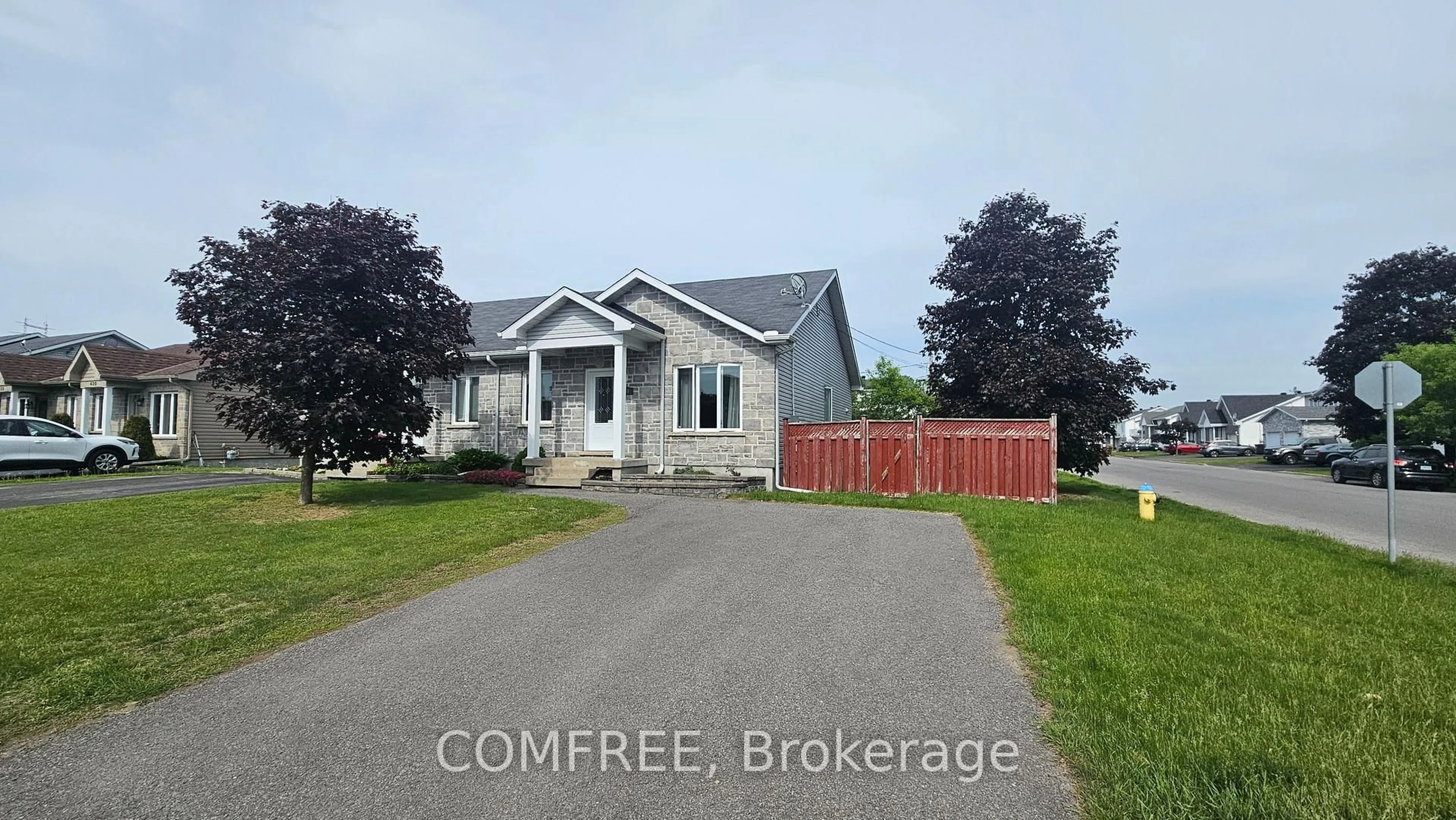 A pic from outside/outdoor area/front of a property/back of a property/a pic from drone, street for 410 Marc Andre St, Hawkesbury Ontario K6A 0A5