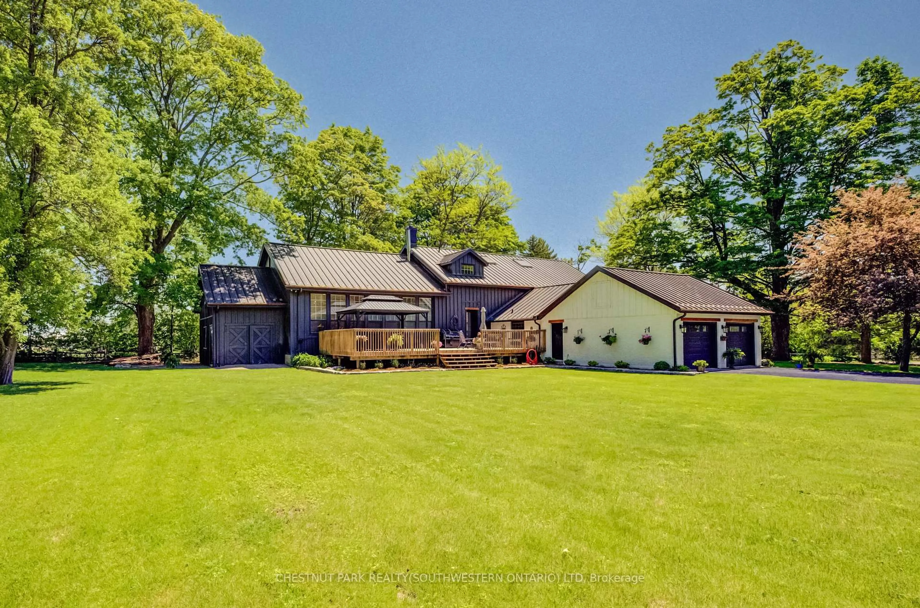 A pic from outside/outdoor area/front of a property/back of a property/a pic from drone, water/lake/river/ocean view for 4360 Huron Rd, Wilmot Ontario N3A 3E3