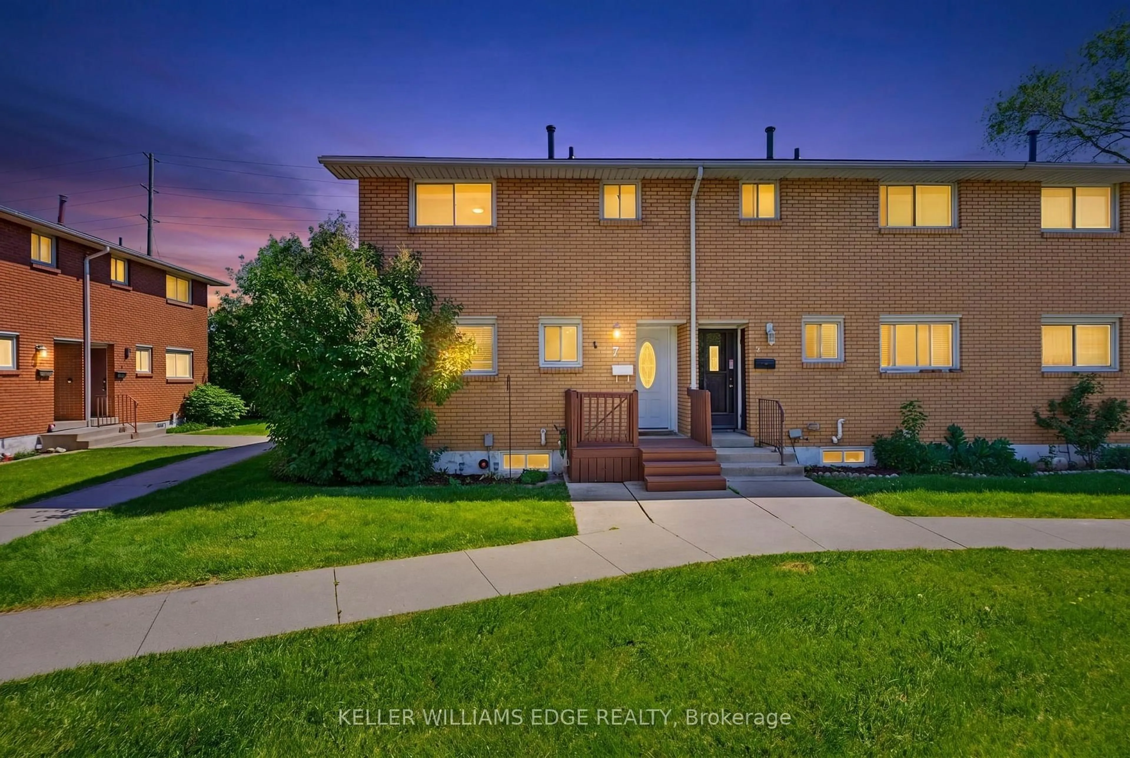 Home with brick exterior material, street for 161 Berkindale Dr #7, Hamilton Ontario L8E 1M6