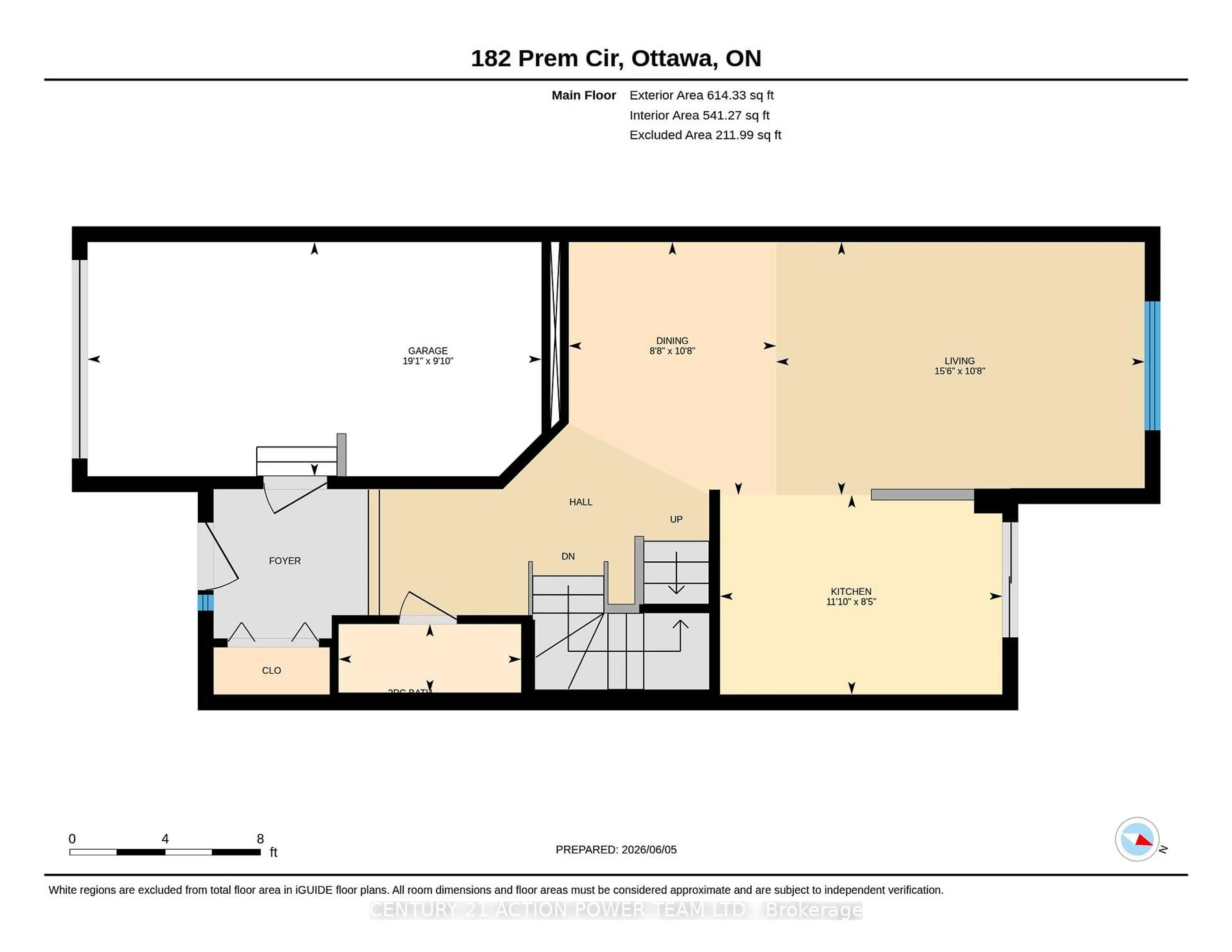 Floor plan for 182 Prem Circ, Ottawa Ontario K2J 0C4