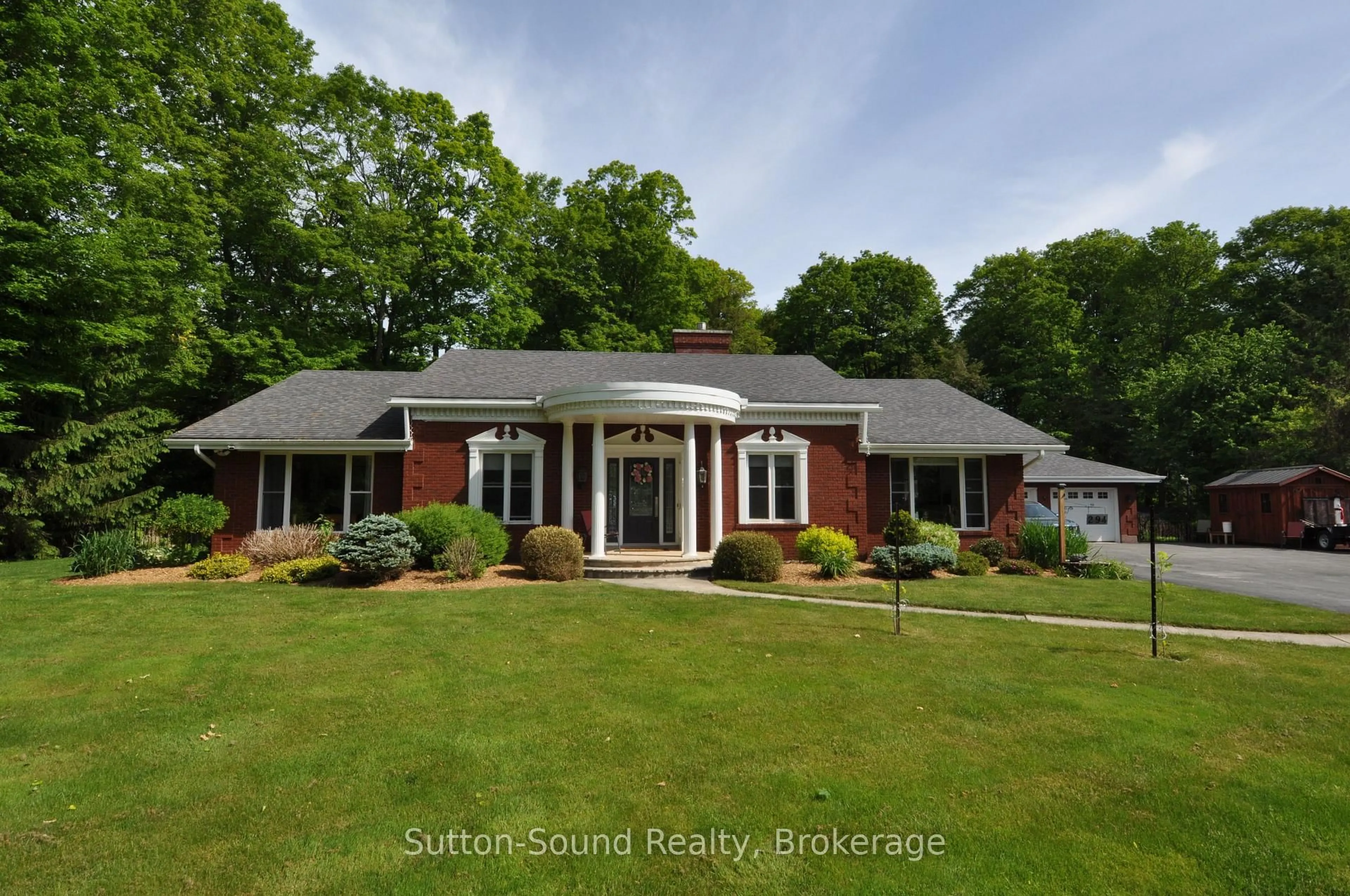 Home with brick exterior material, street for 294 Forest Hill Dr, Georgian Bluffs Ontario N4K 5N6