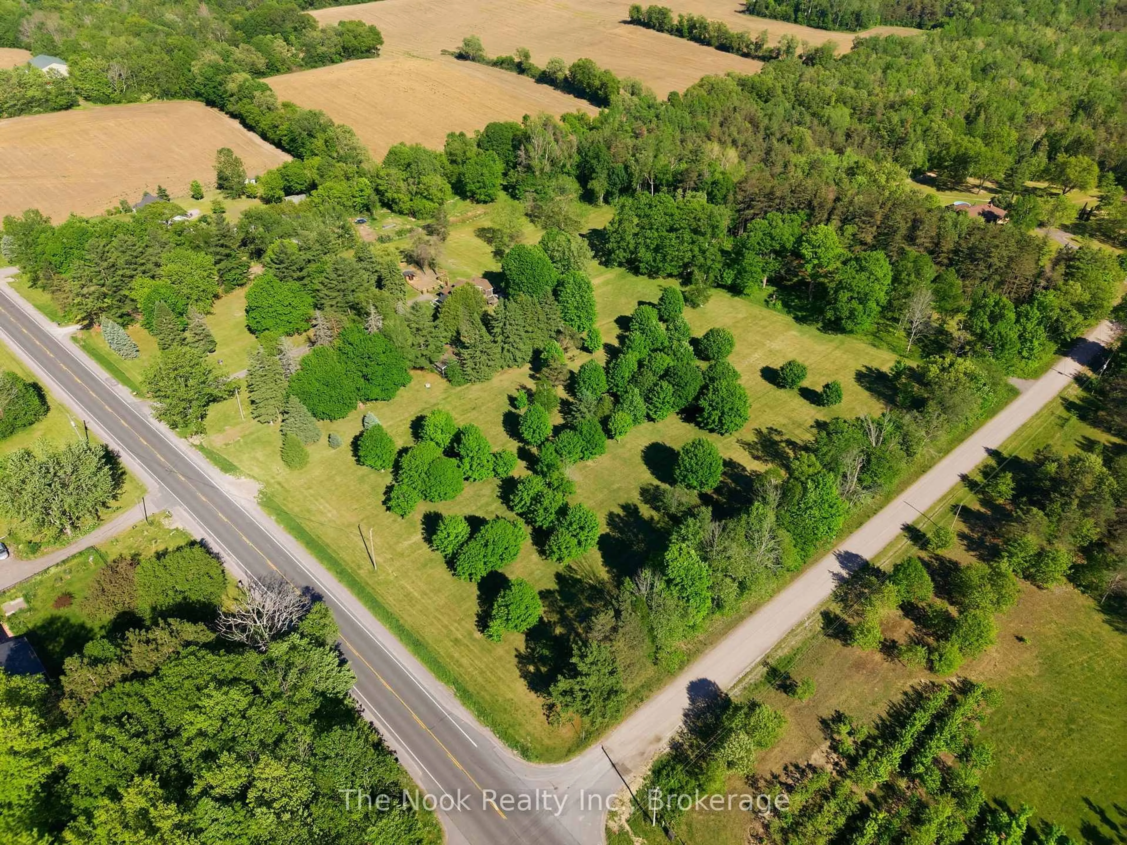 A pic from outside/outdoor area/front of a property/back of a property/a pic from drone, forest/trees view for 2199 County 22 Rd, Alnwick/Haldimand Ontario K0K 1M0