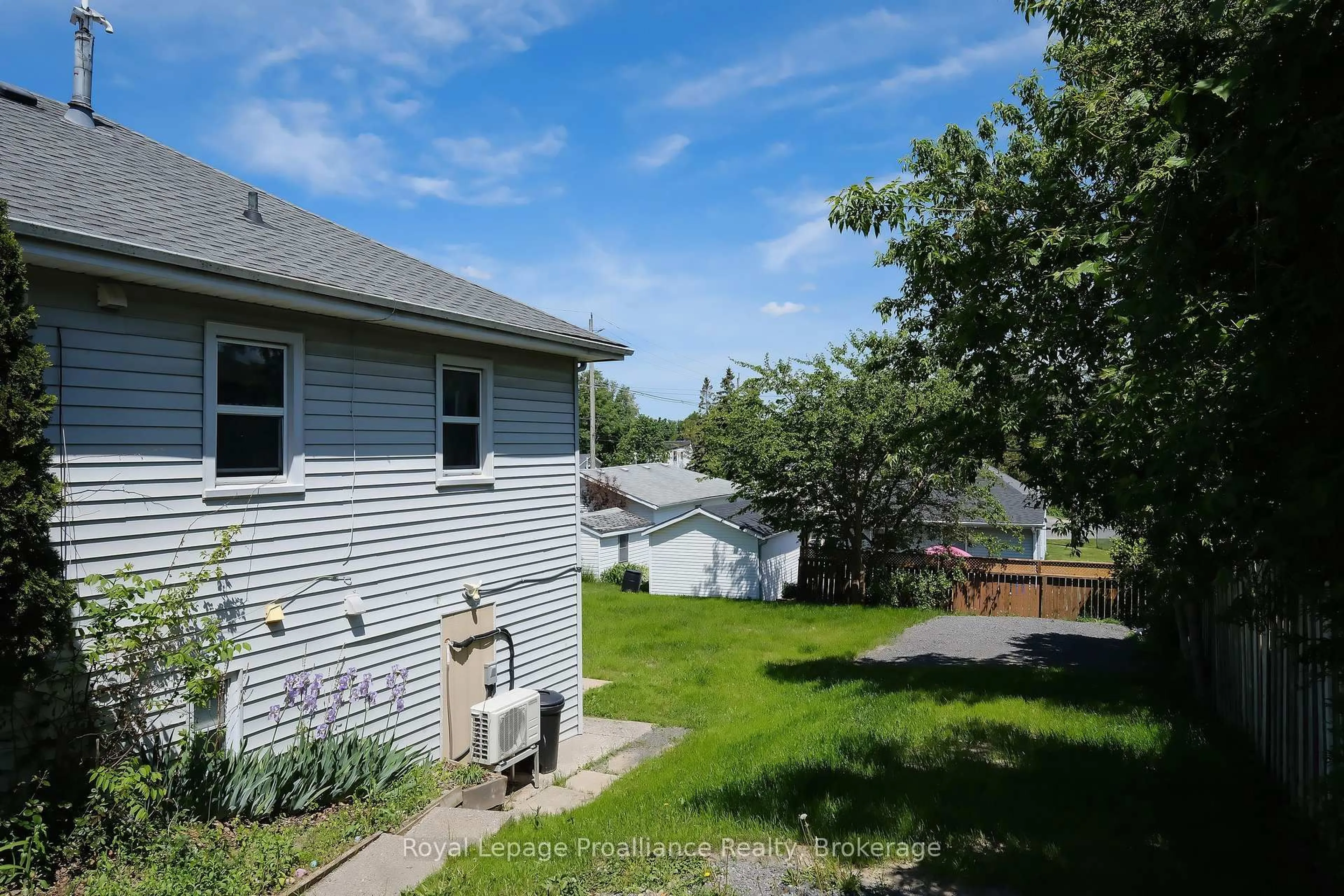 A pic from outside/outdoor area/front of a property/back of a property/a pic from drone, water/lake/river/ocean view for 100 Crown St, Quinte West Ontario K8V 1P4