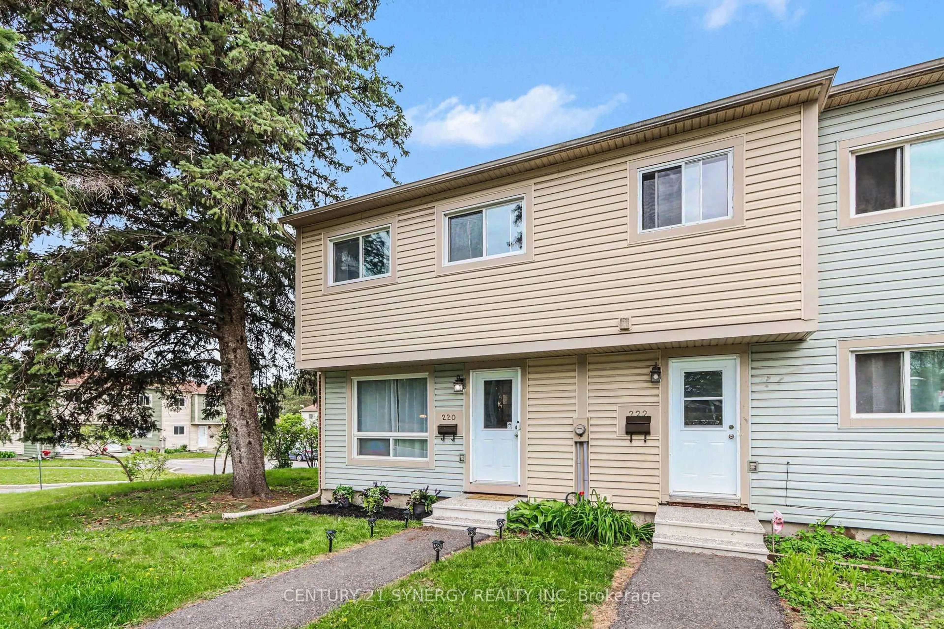 Home with vinyl exterior material, street for 220 MILLROAD Way, Orleans Ontario K1E 2C9