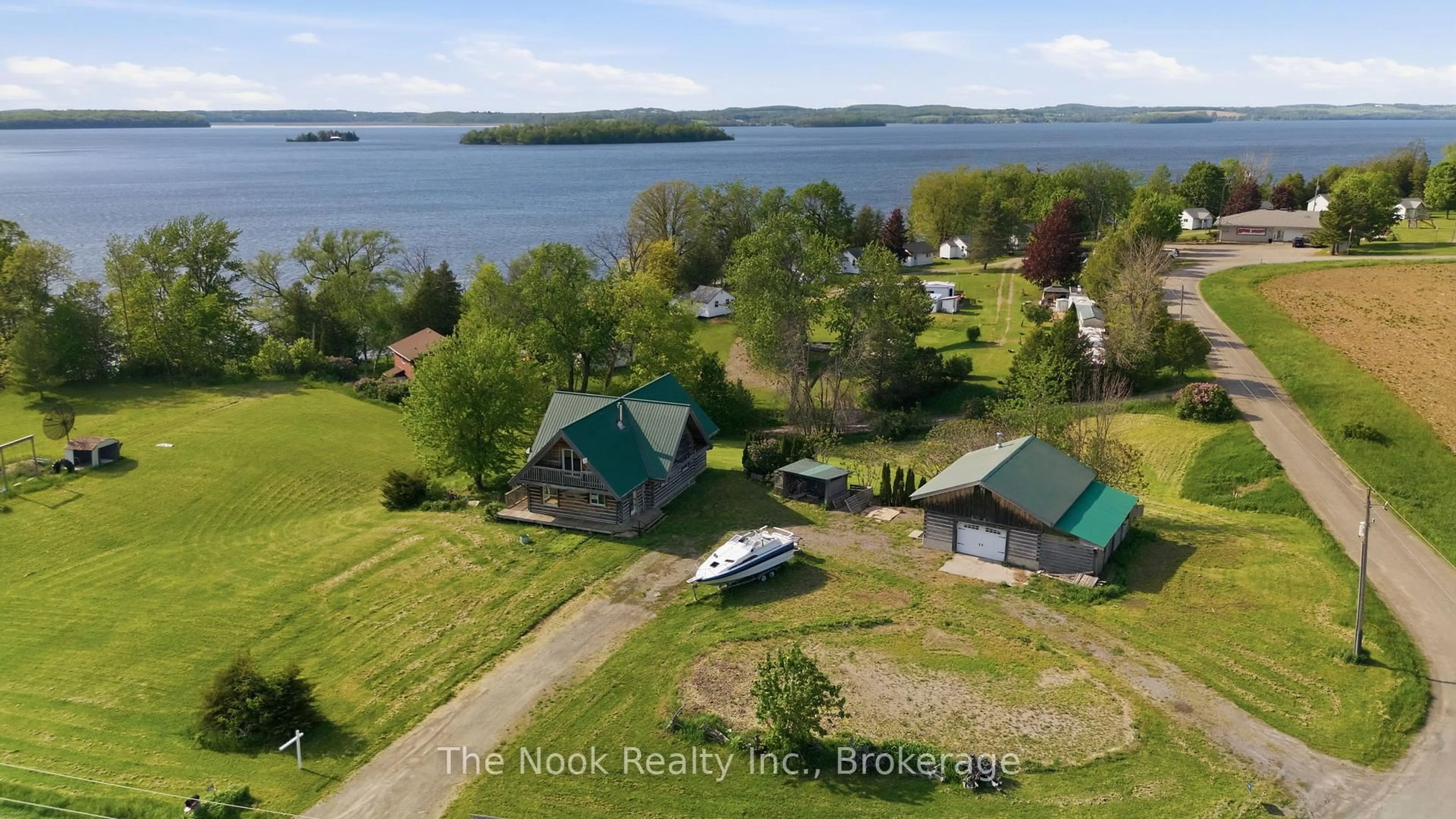 A pic from outside/outdoor area/front of a property/back of a property/a pic from drone, water/lake/river/ocean view for 493 Island View Rd, Alnwick/Haldimand Ontario K0L 1Y0