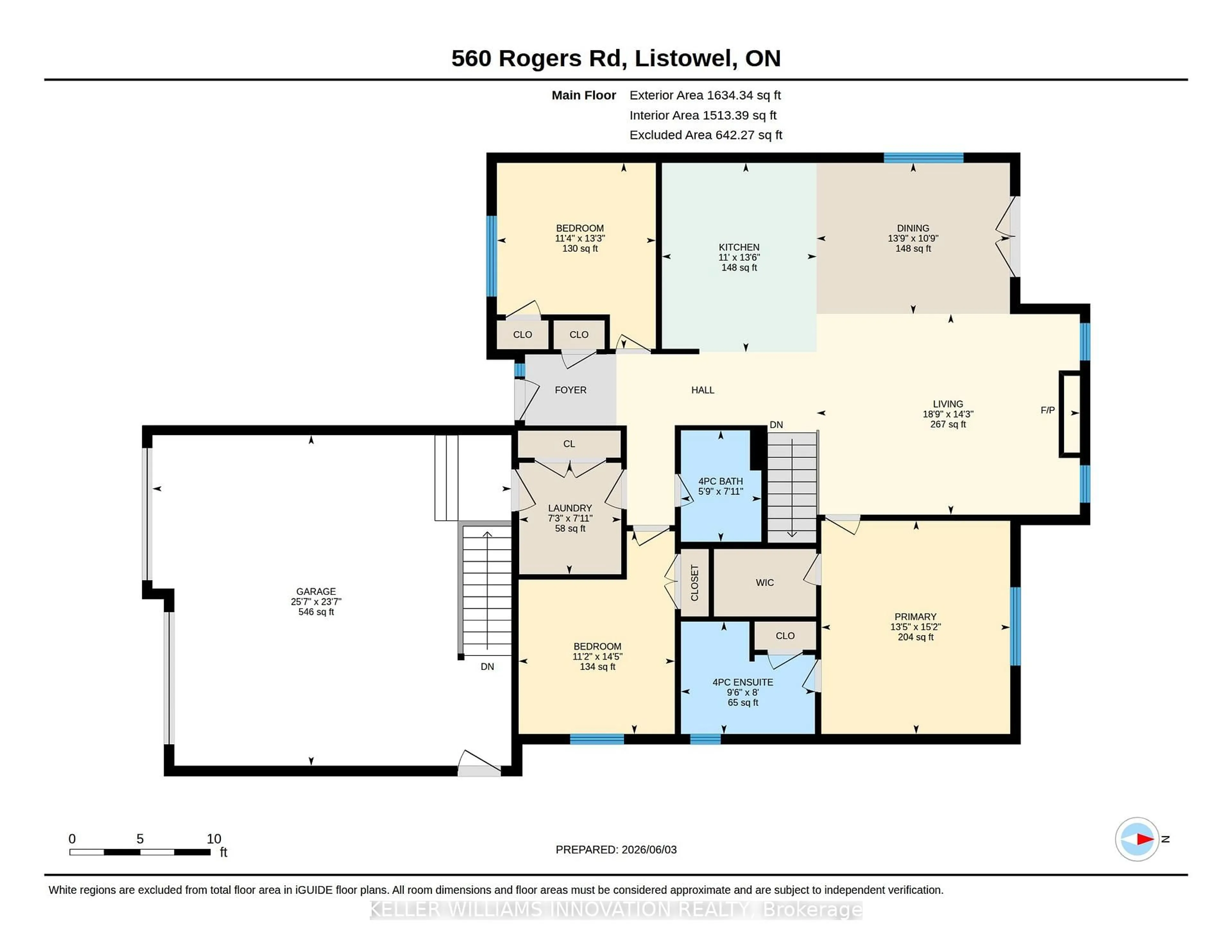 Floor plan for 560 Rogers Rd, North Perth Ontario N4W 0G1