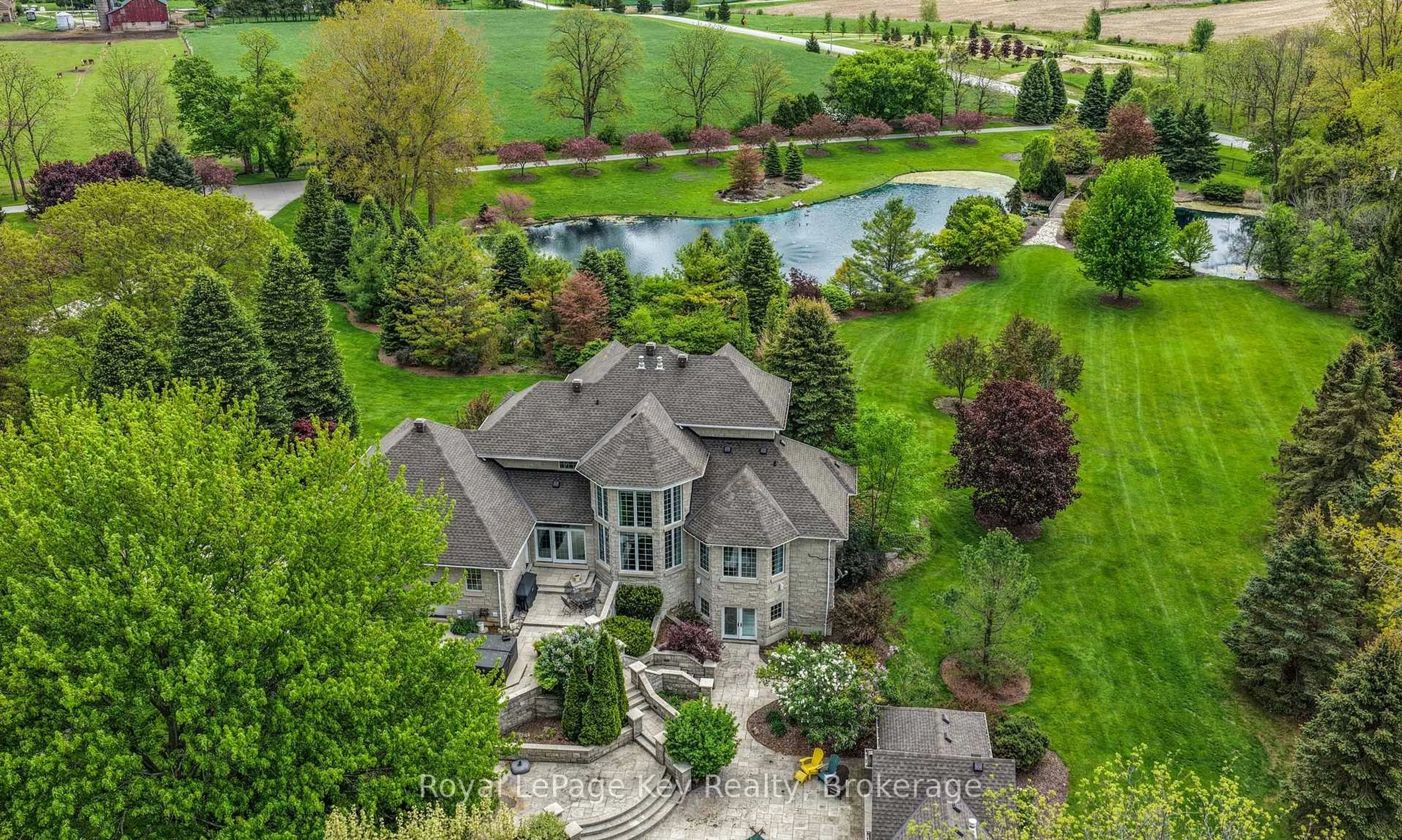A pic from outside/outdoor area/front of a property/back of a property/a pic from drone, water/lake/river/ocean view for 5396 Fisher Line, R. R. #2 Line, Plympton-Wyoming Ontario N0N 1E0