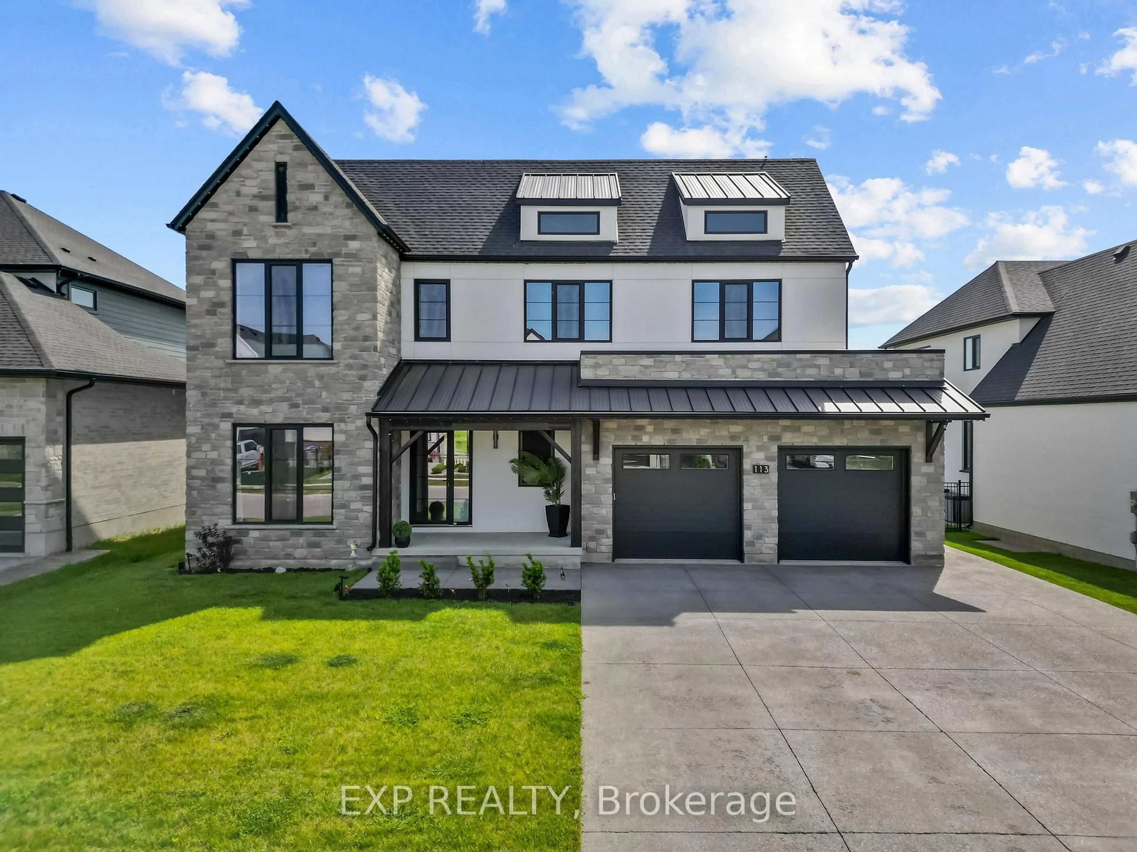 Home with brick exterior material, street for 113 Edgewater Blvd, Middlesex Centre Ontario N0L 1R0