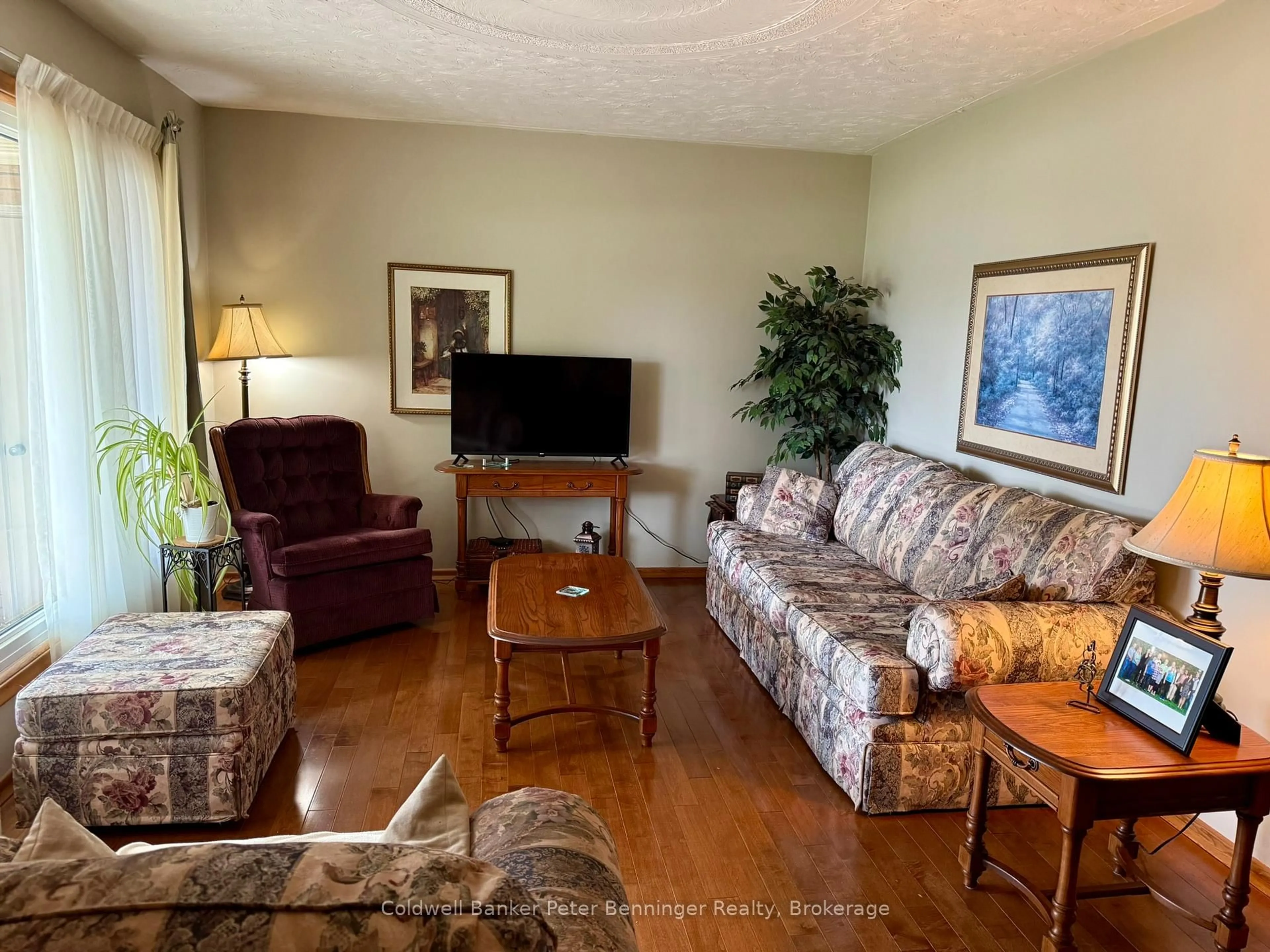 Living room with furniture, wood/laminate floor for 1582 Bruce 4 RR #2, Brockton Ontario N0G 2V0