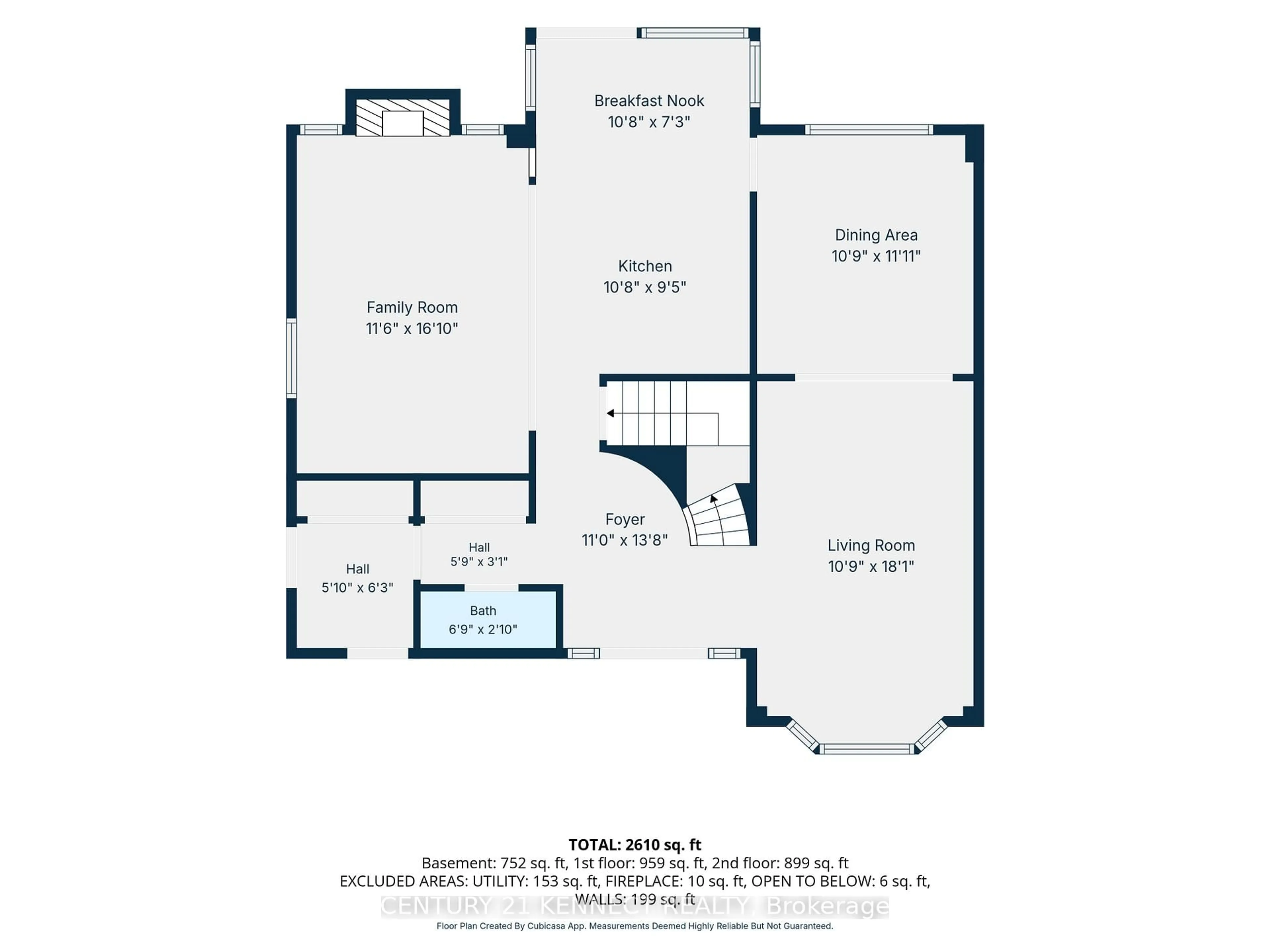 Floor plan for 848 Fairlawn Ave, Ottawa Ontario K2A 4C2