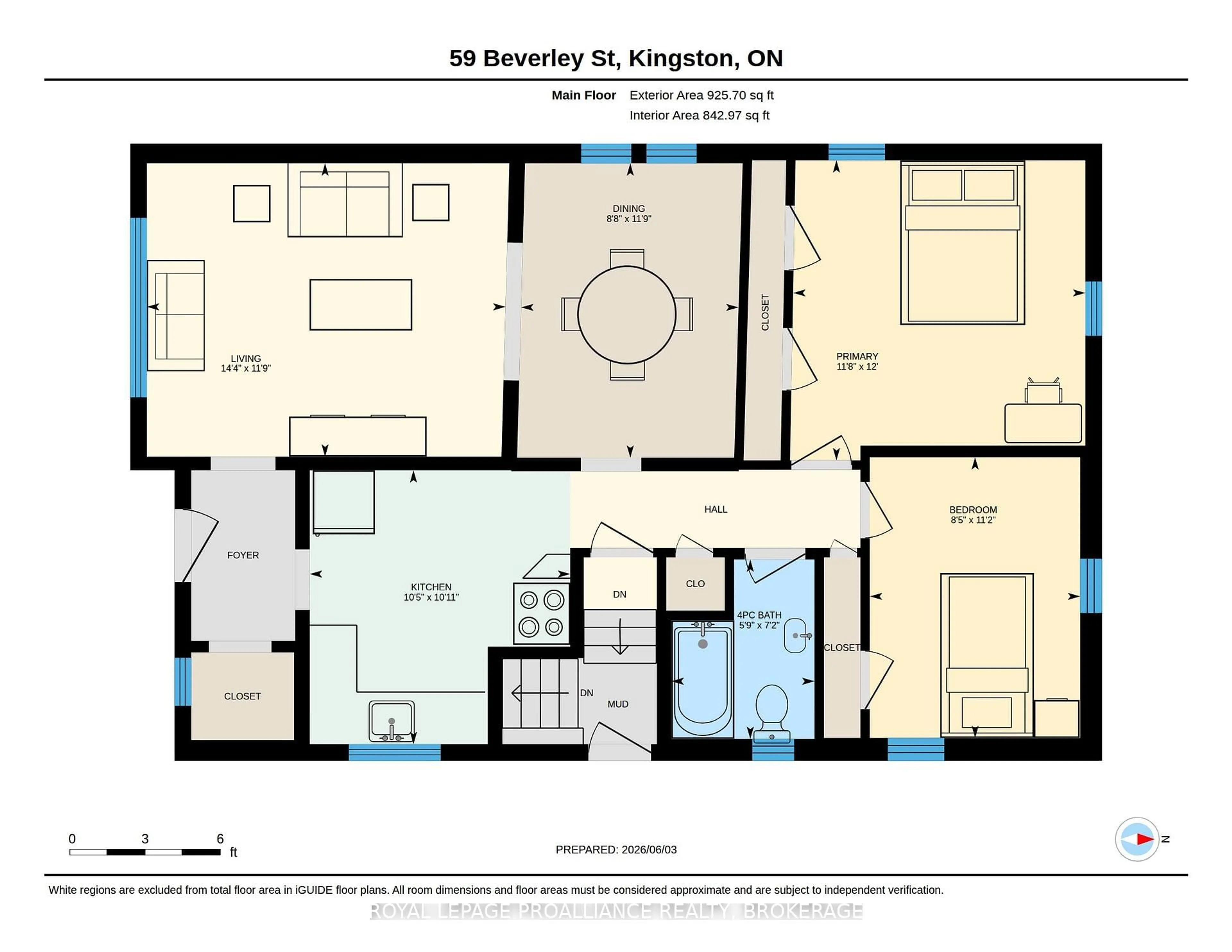 Floor plan for 59 Beverley St, Kingston Ontario K7L 3Y5