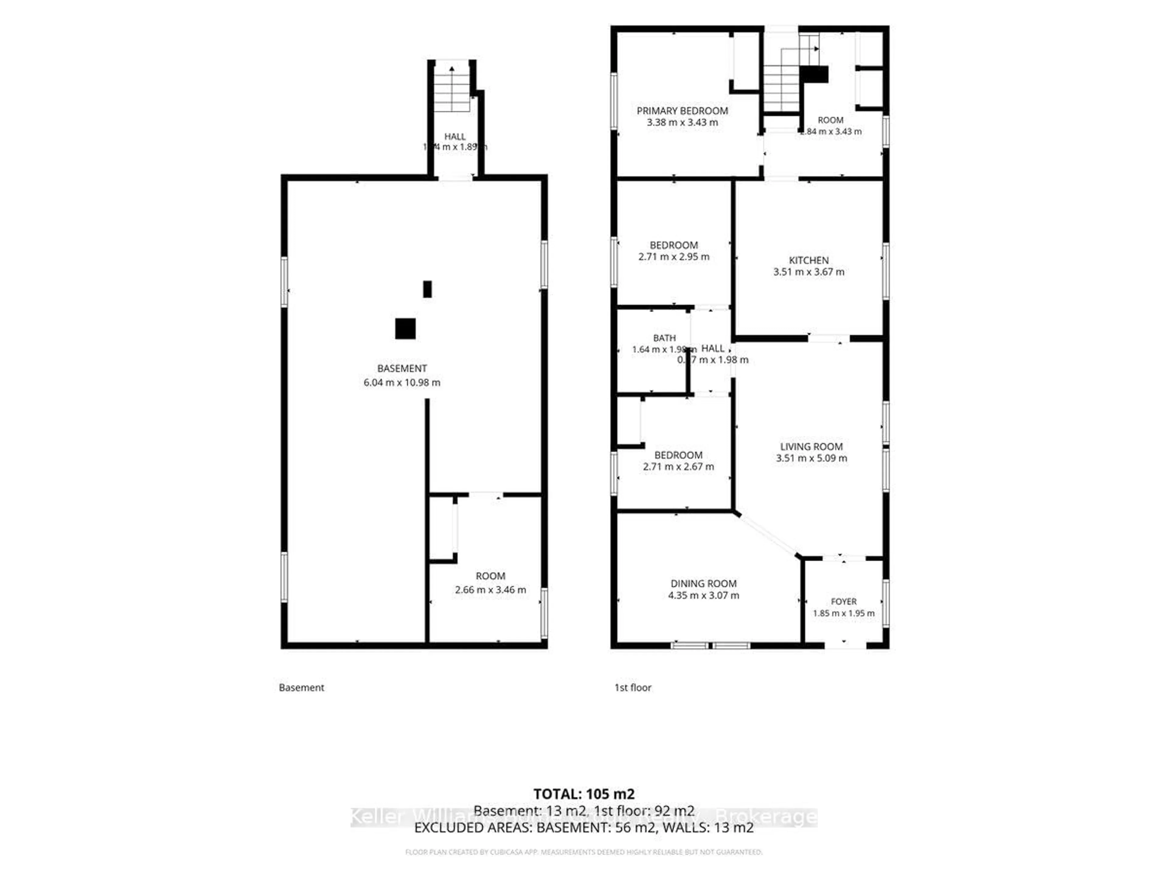 Floor plan for 34 Cliftonvale Ave, London South Ontario N6J 1J6