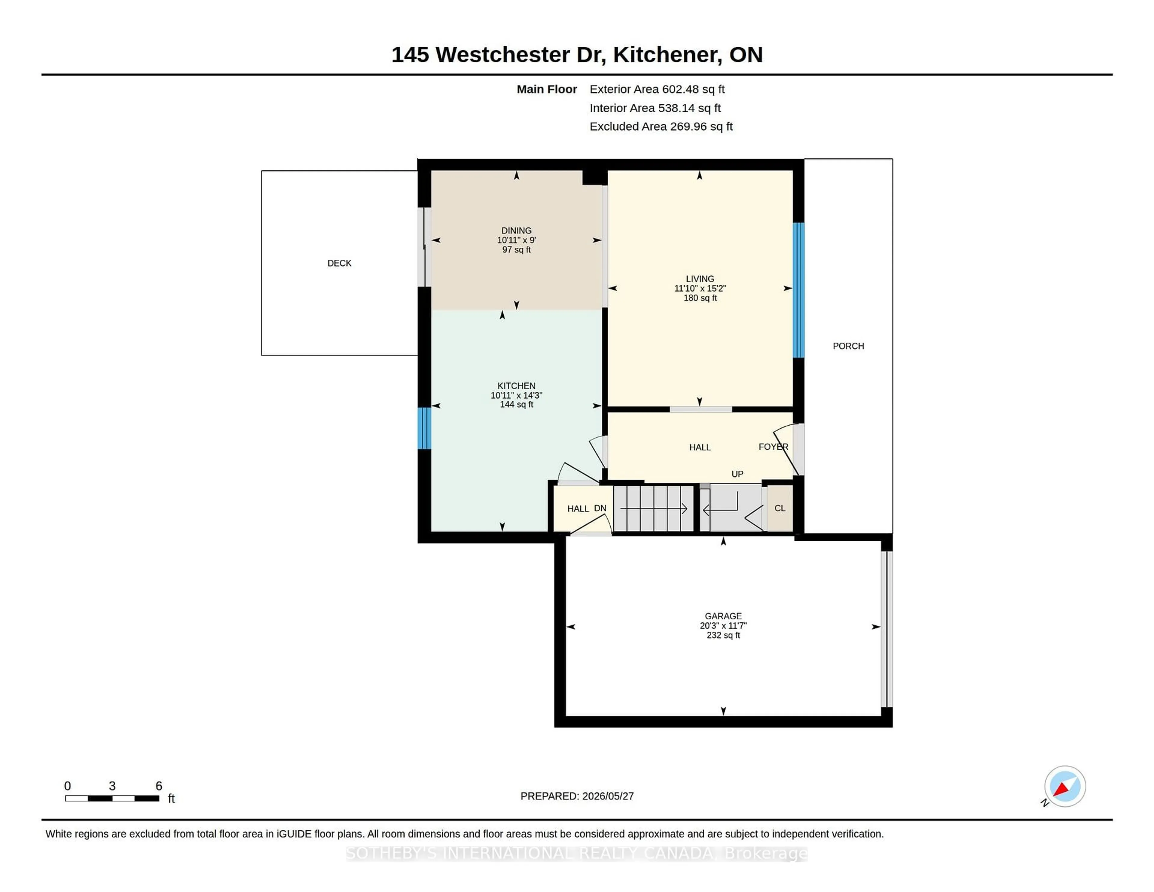 Floor plan for 145 Westchester Dr, Kitchener Ontario N2B 3L6