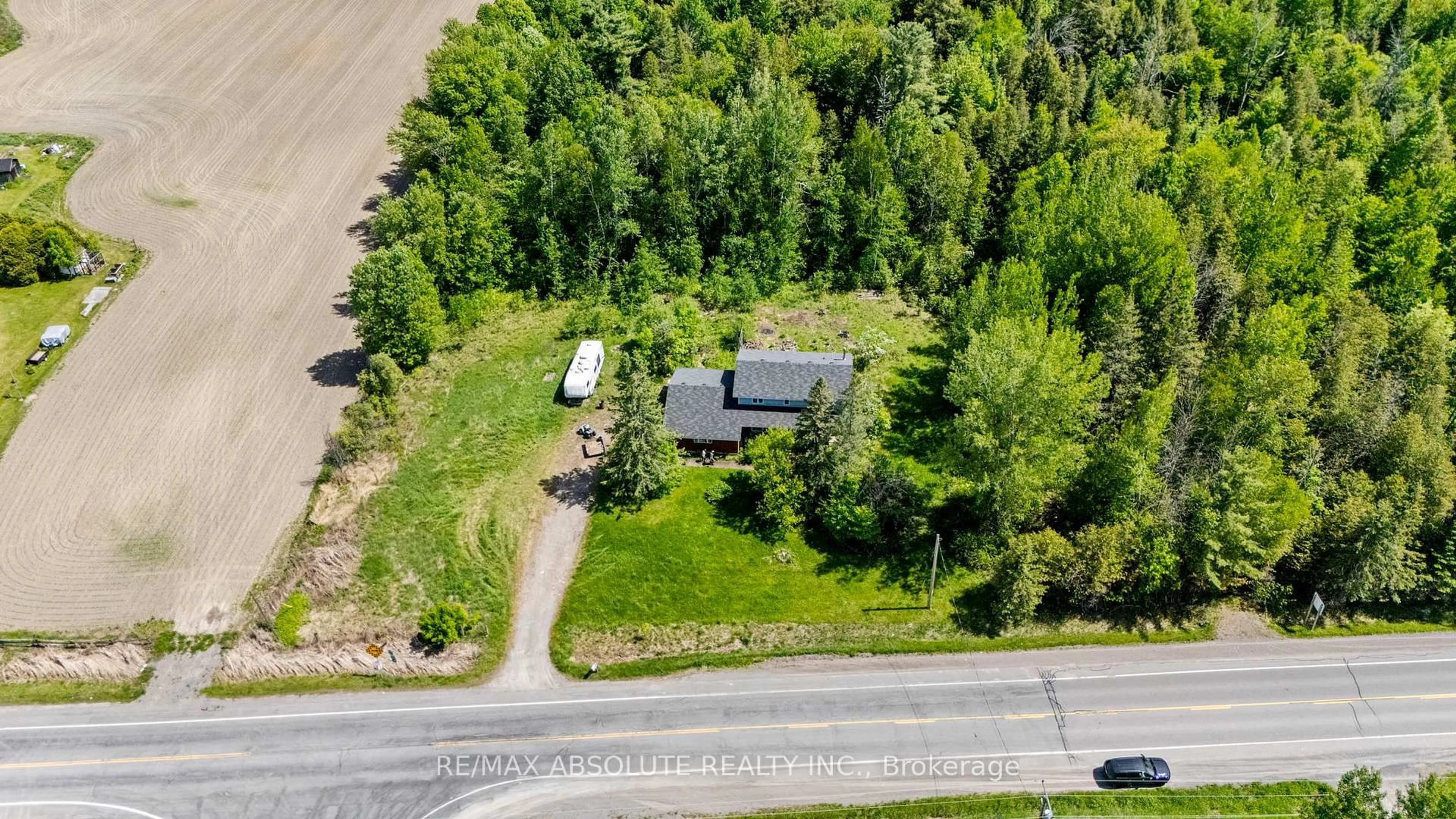 A pic from outside/outdoor area/front of a property/back of a property/a pic from drone, street for 1982 Galetta Side Rd, Fitzroy Harbour Ontario K0A 1X0