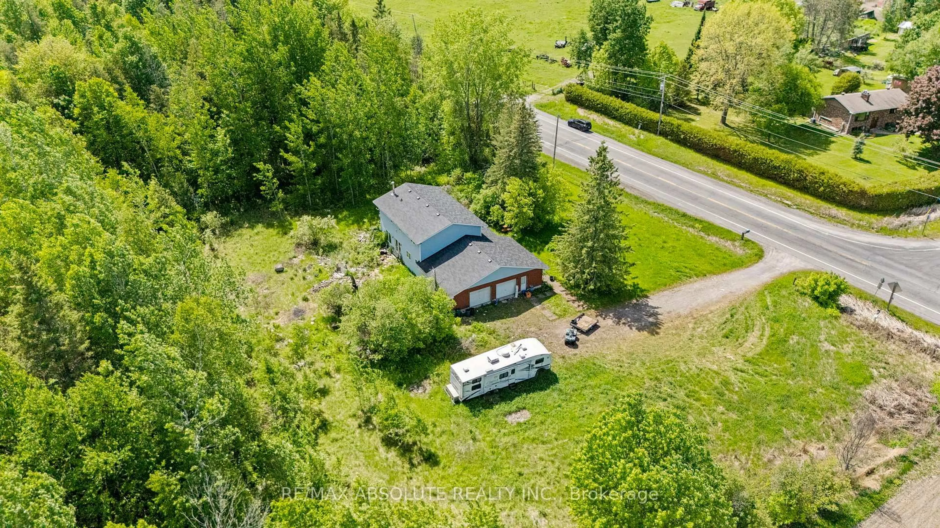 A pic from outside/outdoor area/front of a property/back of a property/a pic from drone, street for 1982 Galetta Side Rd, Fitzroy Harbour Ontario K0A 1X0