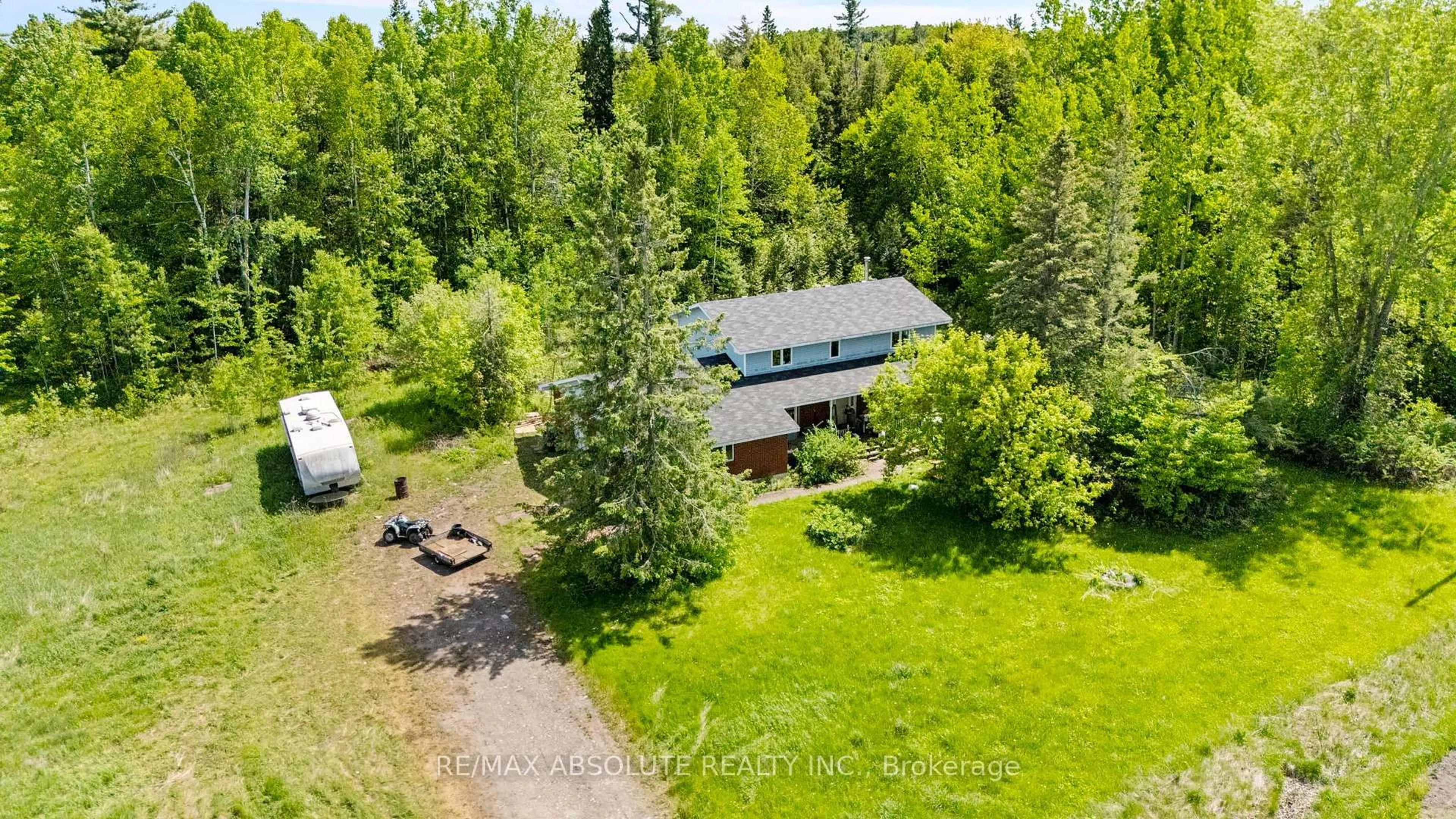 A pic from outside/outdoor area/front of a property/back of a property/a pic from drone, forest/trees view for 1982 Galetta Side Rd, Fitzroy Harbour Ontario K0A 1X0