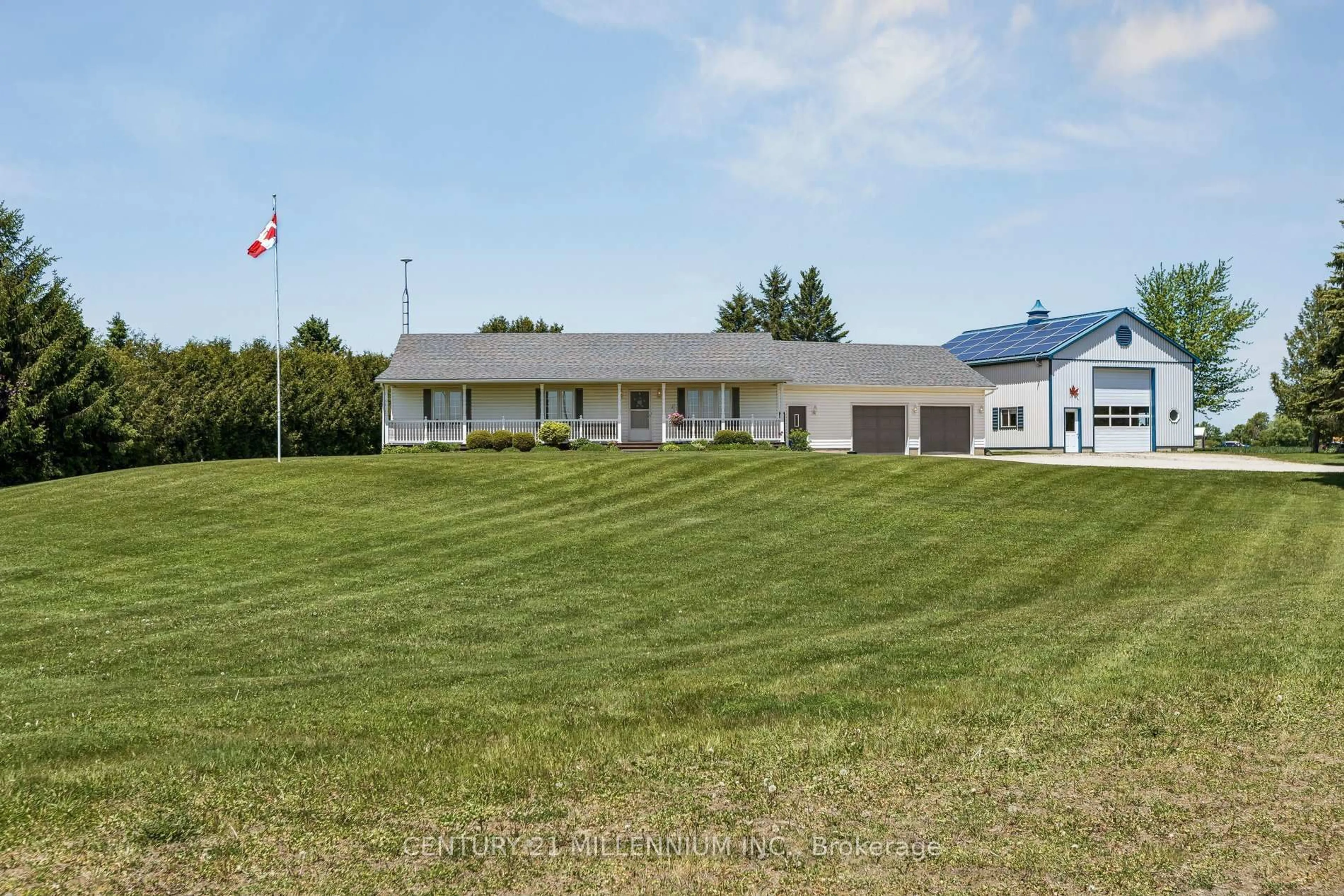 A pic from outside/outdoor area/front of a property/back of a property/a pic from drone, building for 193280 Amaranth East Luther Townline, East Luther Grand Valley Ontario L9W 0N5