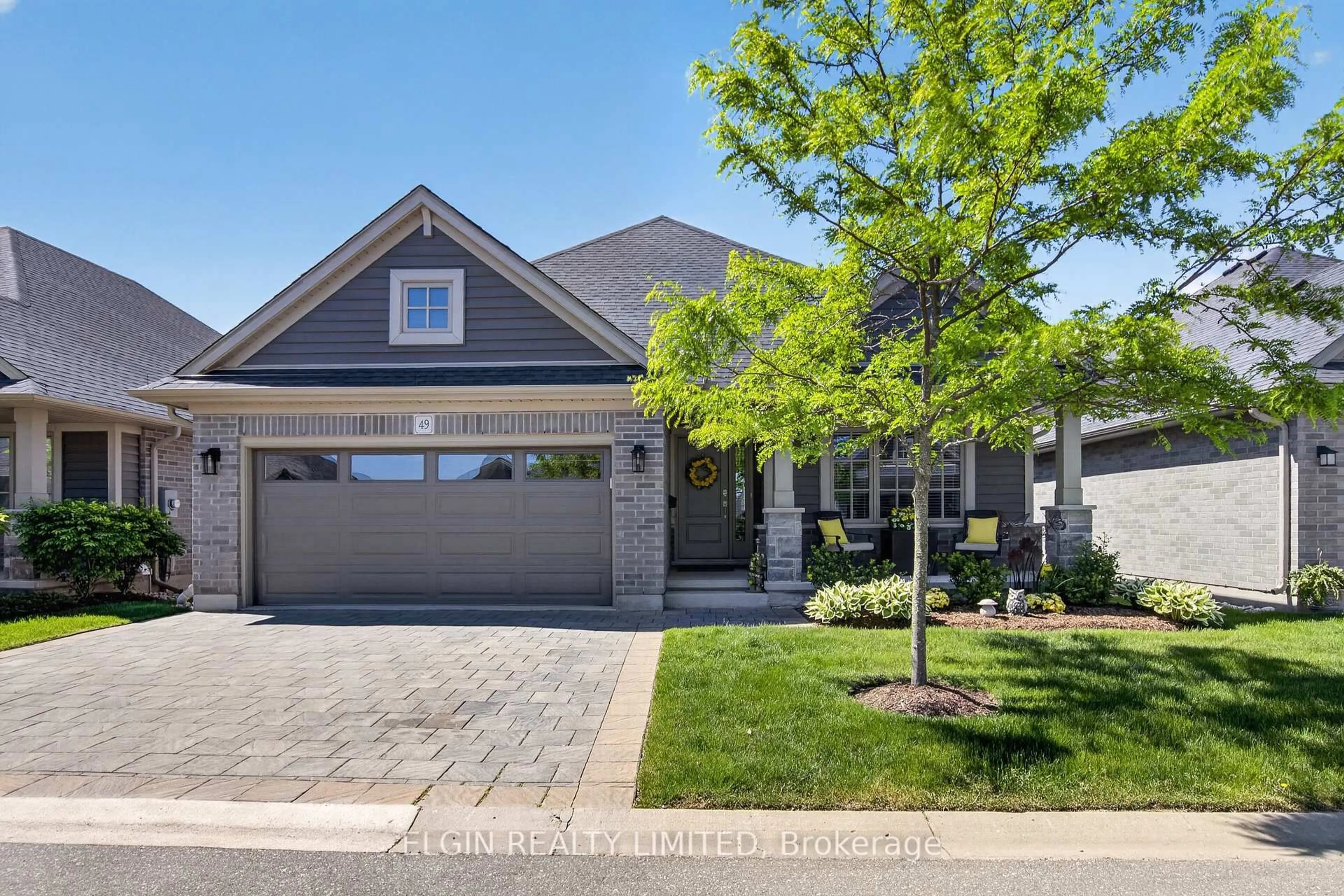 Home with brick exterior material, street for 234 Peach Tree Blvd #49, St. Thomas Ontario N5R 0G8