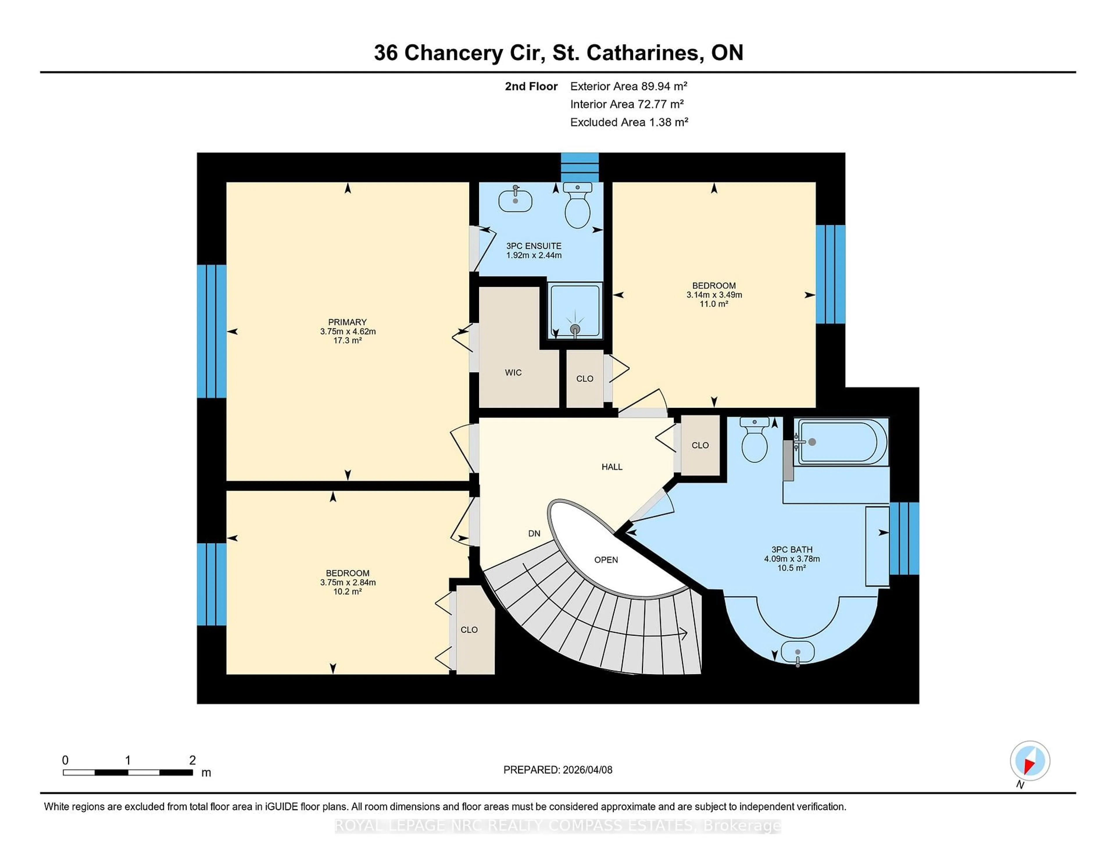 Floor plan for 36 Chancery Circ, St. Catharines Ontario L2M 7R3