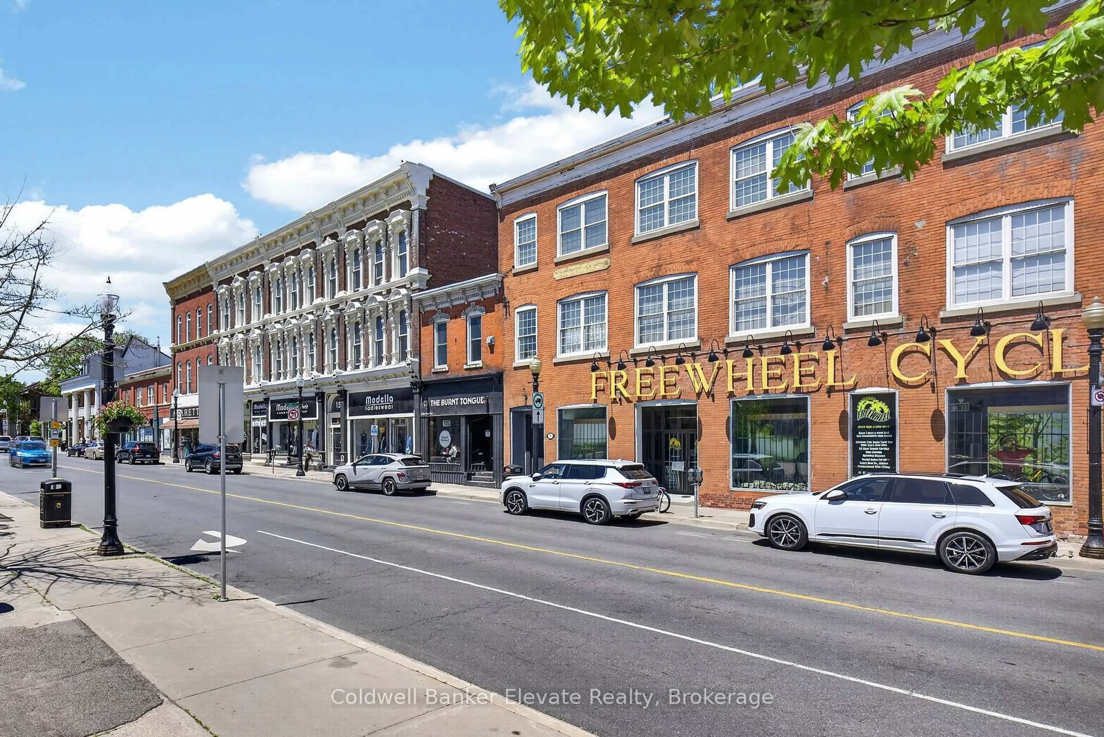 A pic from outside/outdoor area/front of a property/back of a property/a pic from drone, street for 2 King St #205, Hamilton Ontario L9H 6Z1