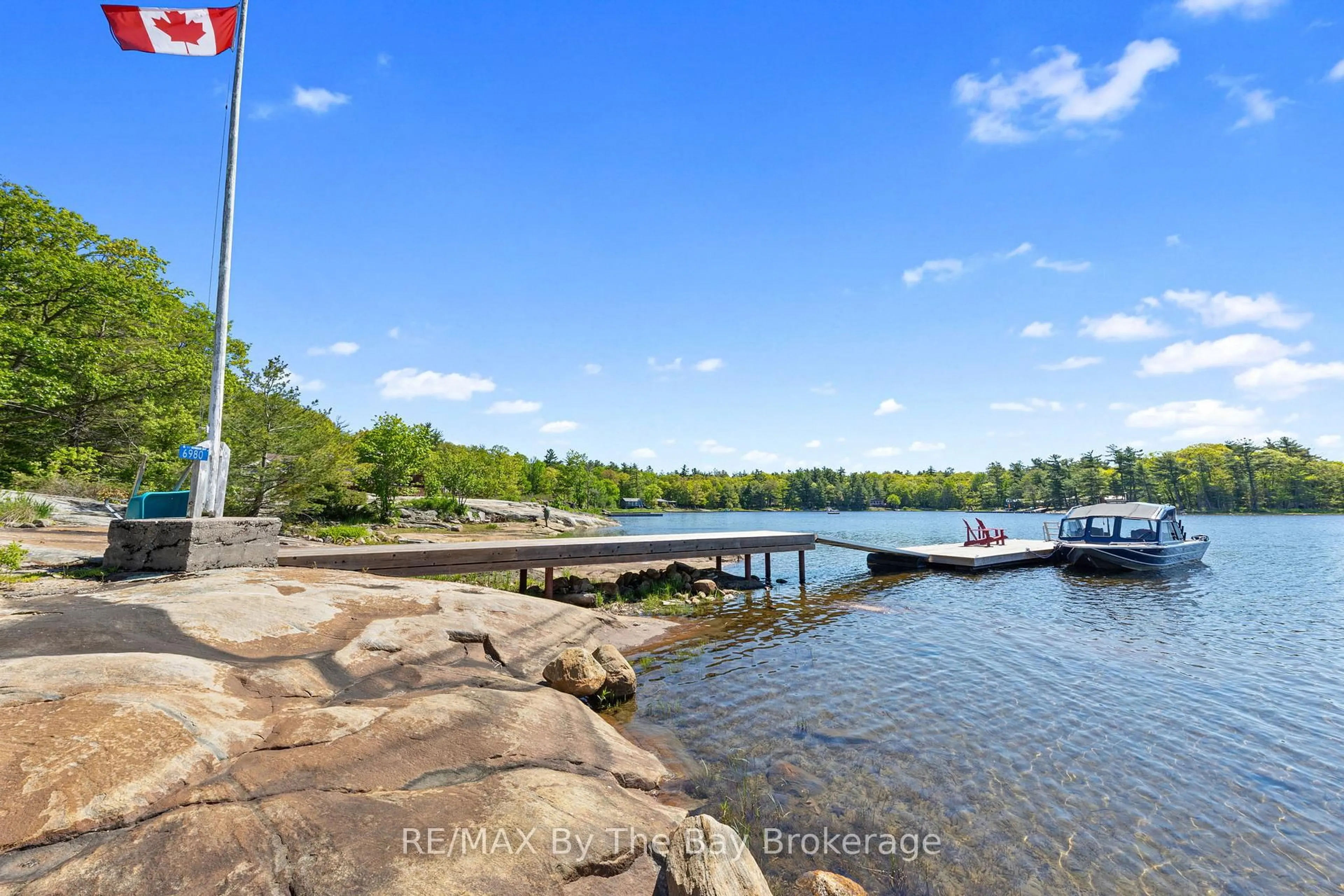 Patio, water/lake/river/ocean view for 6980 Island 1810/Bone Island, Georgian Bay Ontario L0K 1E0