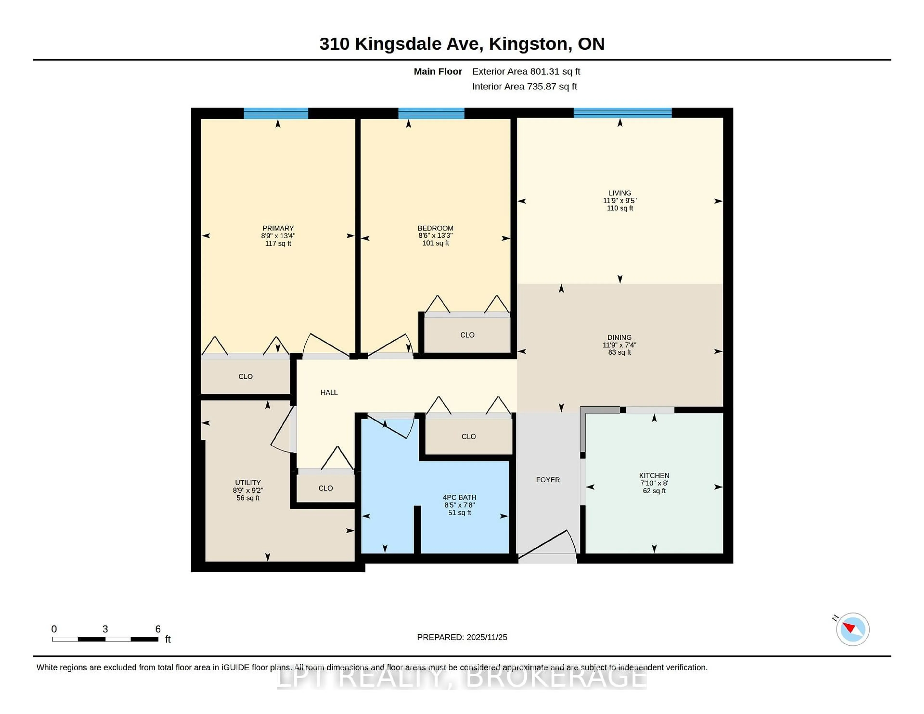 Floor plan for 310 Kingsdale Ave #107, Kingston Ontario K7M 8S1