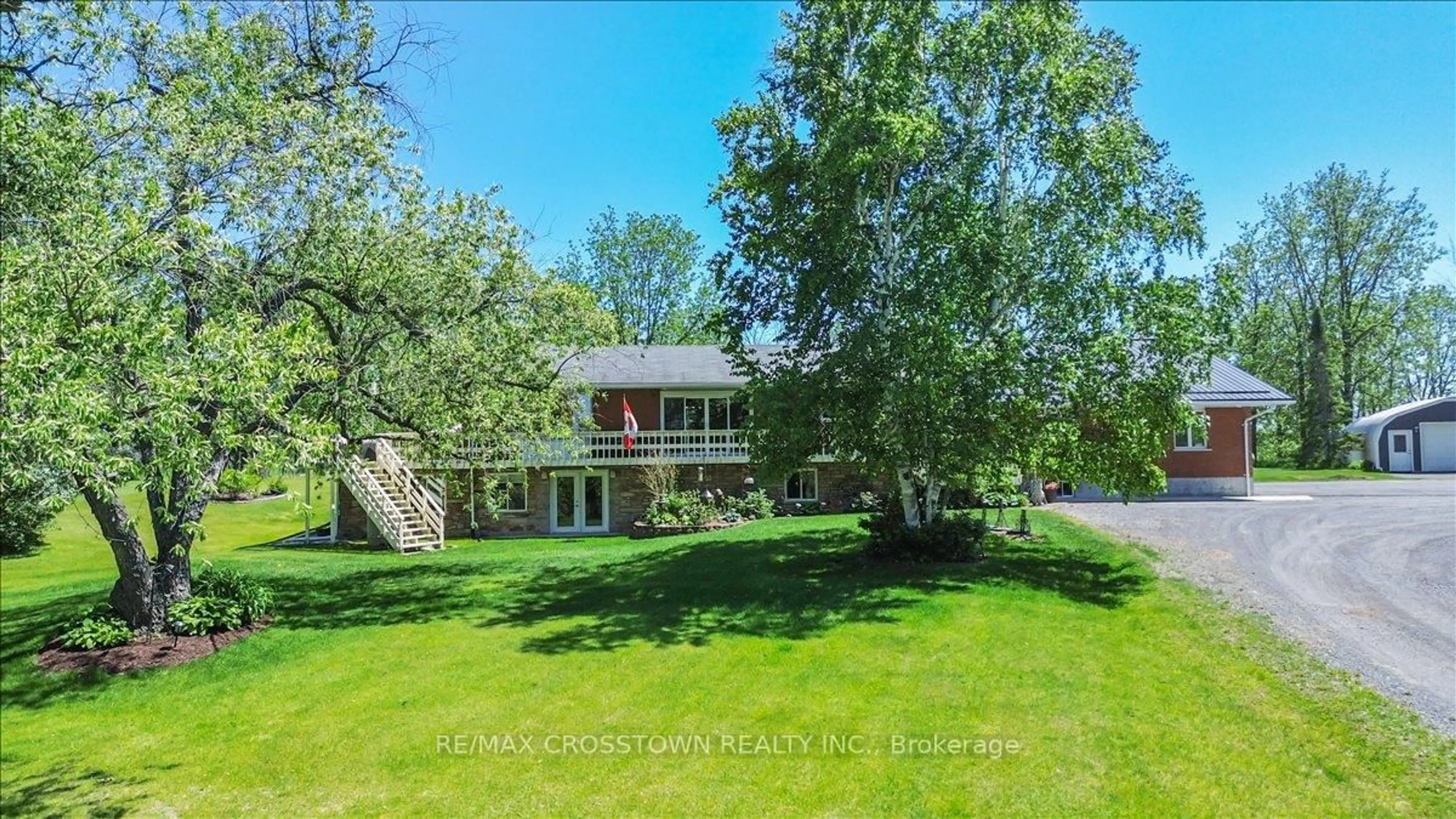 A pic from outside/outdoor area/front of a property/back of a property/a pic from drone, unknown for 1074 Millhaven Rd, Bissett Creek Ontario K0H 2H0