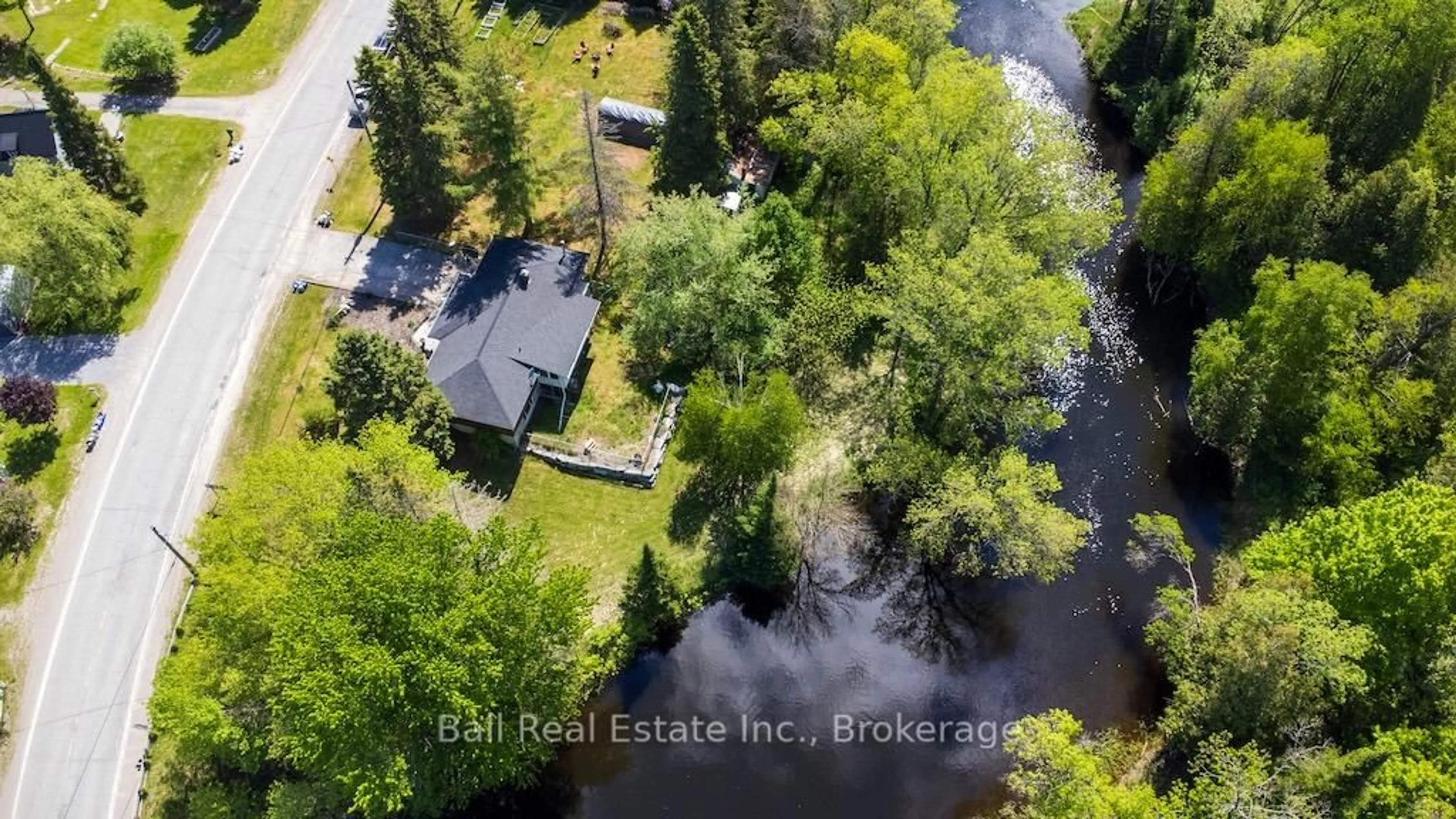 A pic from outside/outdoor area/front of a property/back of a property/a pic from drone, water/lake/river/ocean view for 3993 County Rd 620, North Kawartha Ontario K0L 1A0