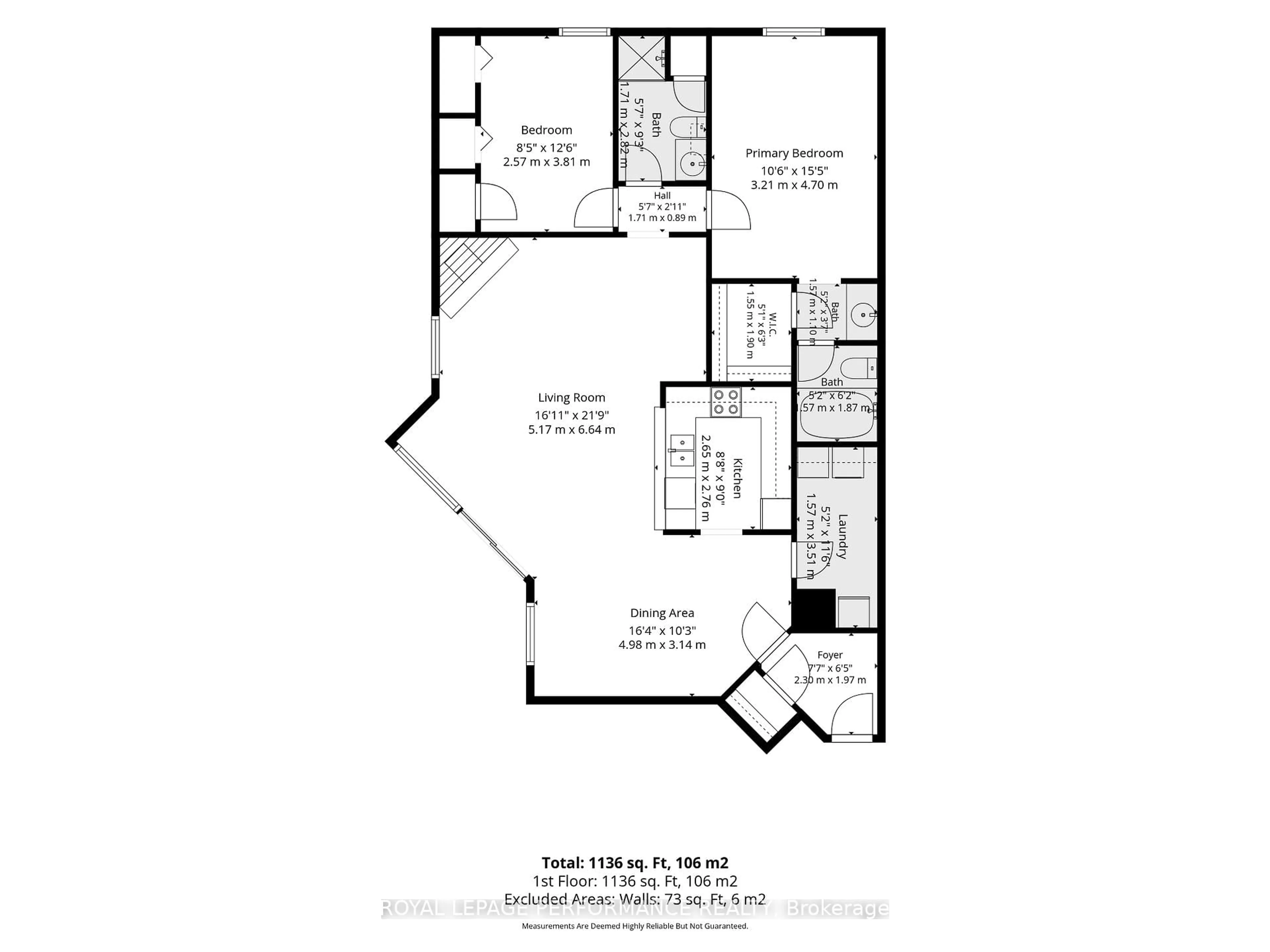 Floor plan for 311 Water St #103, Cornwall Ontario K6J 1A5