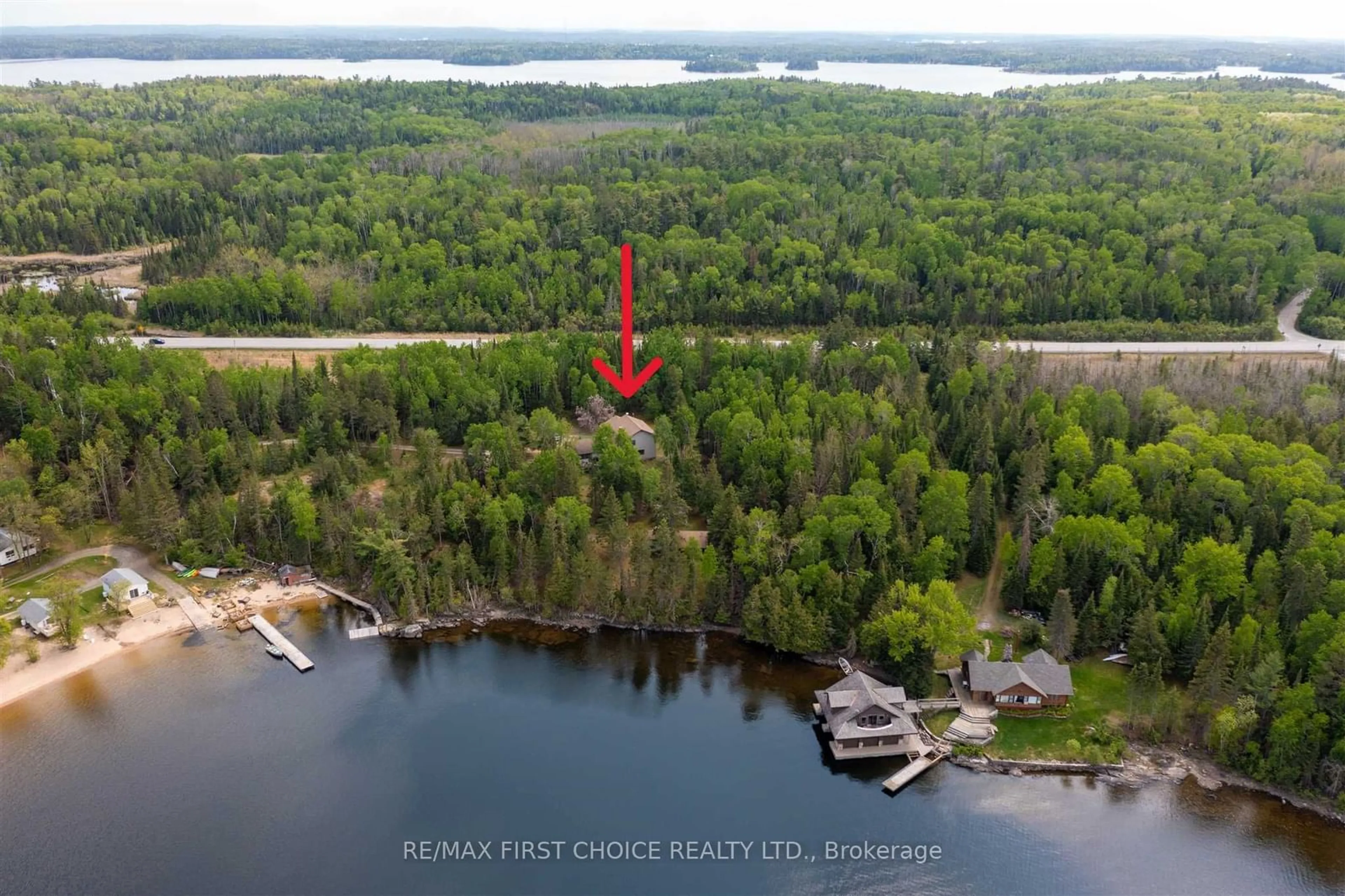 A pic from outside/outdoor area/front of a property/back of a property/a pic from drone, water/lake/river/ocean view for 11A Lebrons Rd, Sioux Narrows-Nestor Falls Ontario P0X 1N0