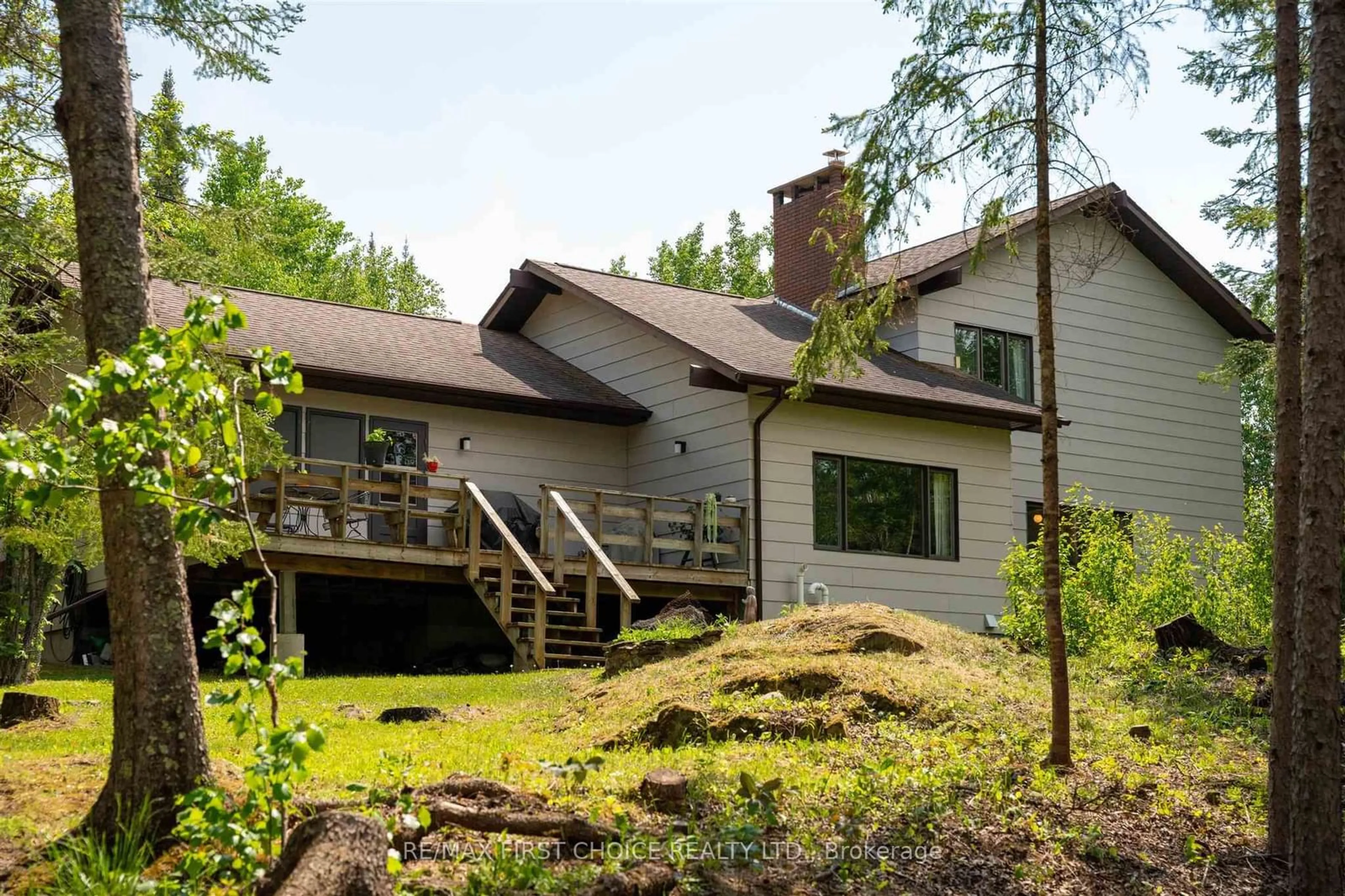 Patio, forest/trees view for 11A Lebrons Rd, Sioux Narrows-Nestor Falls Ontario P0X 1N0