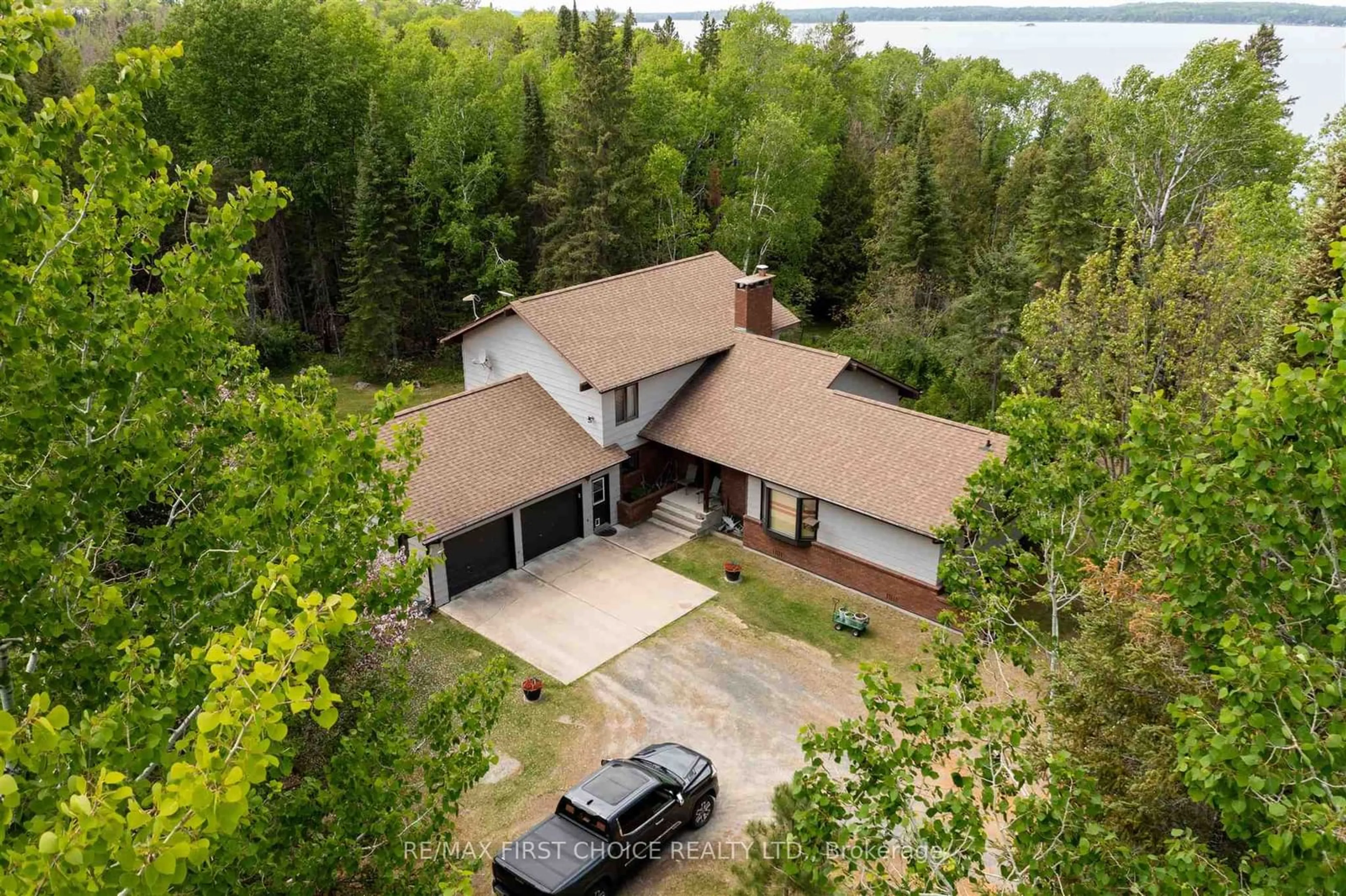 A pic from outside/outdoor area/front of a property/back of a property/a pic from drone, water/lake/river/ocean view for 11A Lebrons Rd, Sioux Narrows-Nestor Falls Ontario P0X 1N0