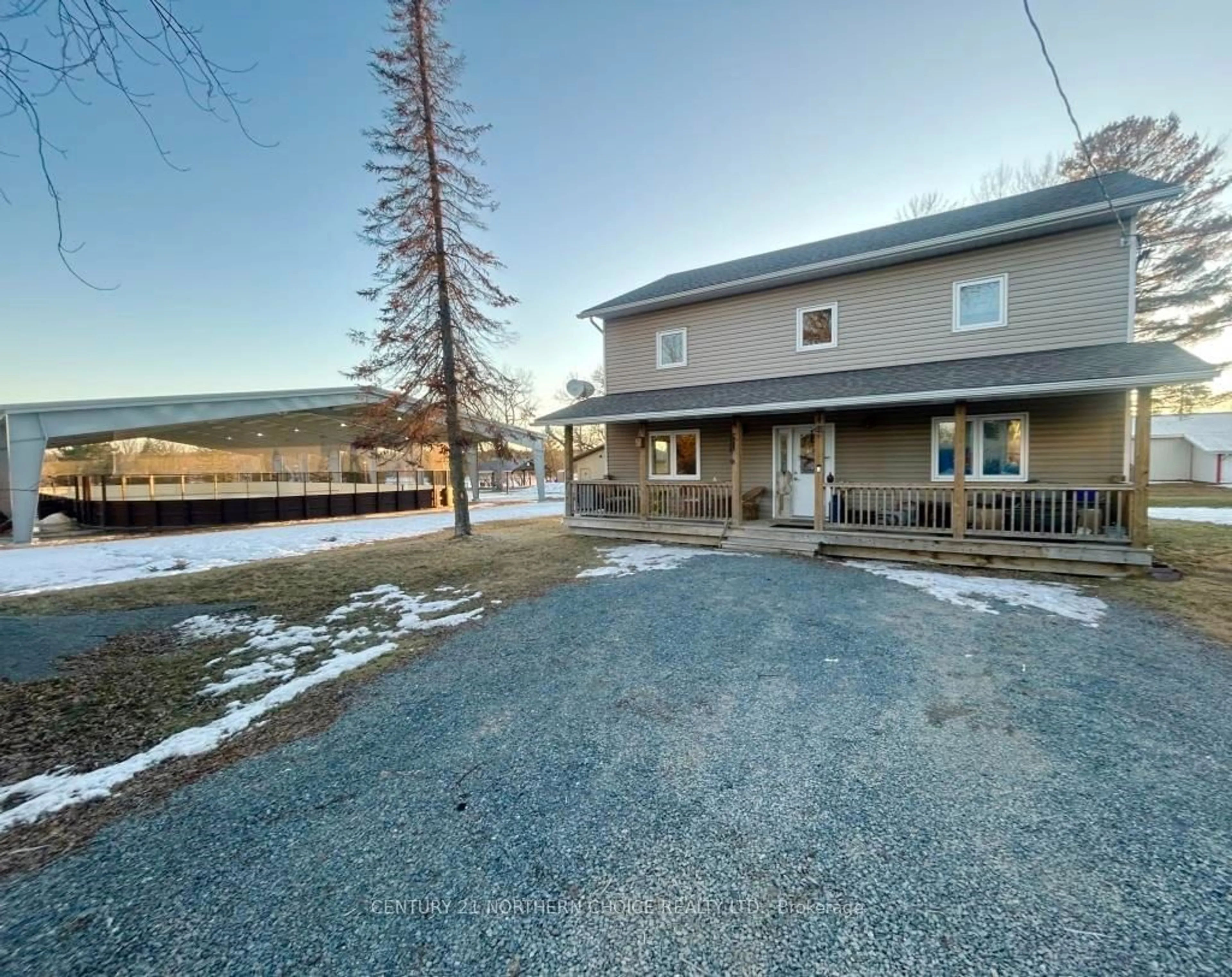 A pic from outside/outdoor area/front of a property/back of a property/a pic from drone, unknown for 103 Queen Street, Chapple Ontario P0W 1A0