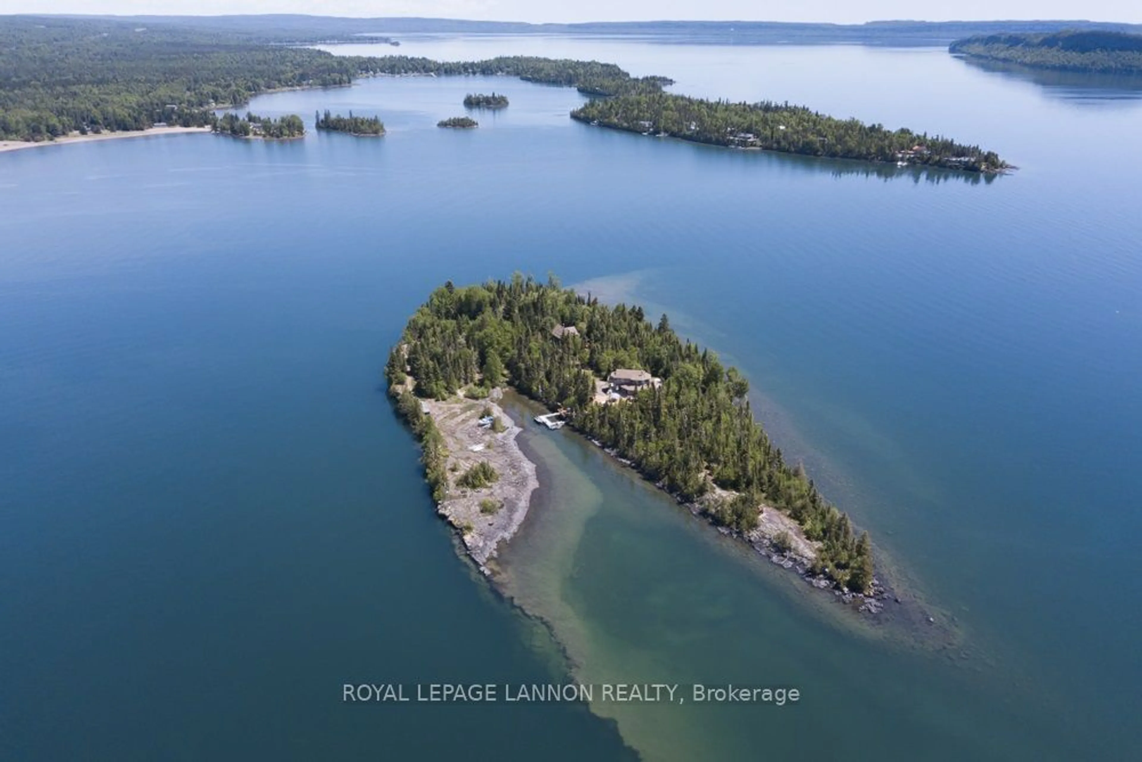 A pic from outside/outdoor area/front of a property/back of a property/a pic from drone, water/lake/river/ocean view for 1 Palette, Thunder Bay Remote Area Ontario P7A 0Z7