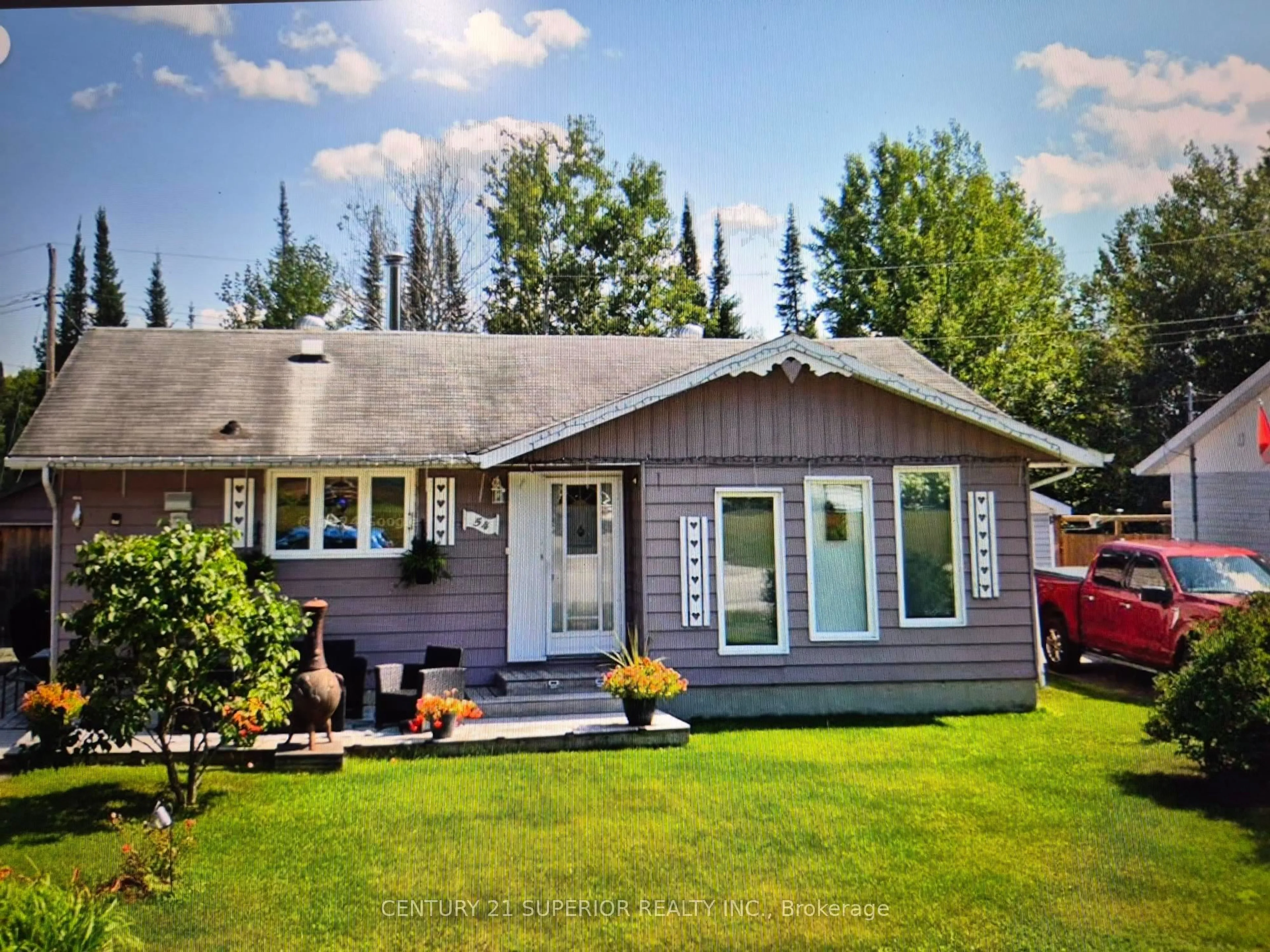 Home with vinyl exterior material, street for 54 Redwing Ave, Manitouwadge Ontario P0T 2C0