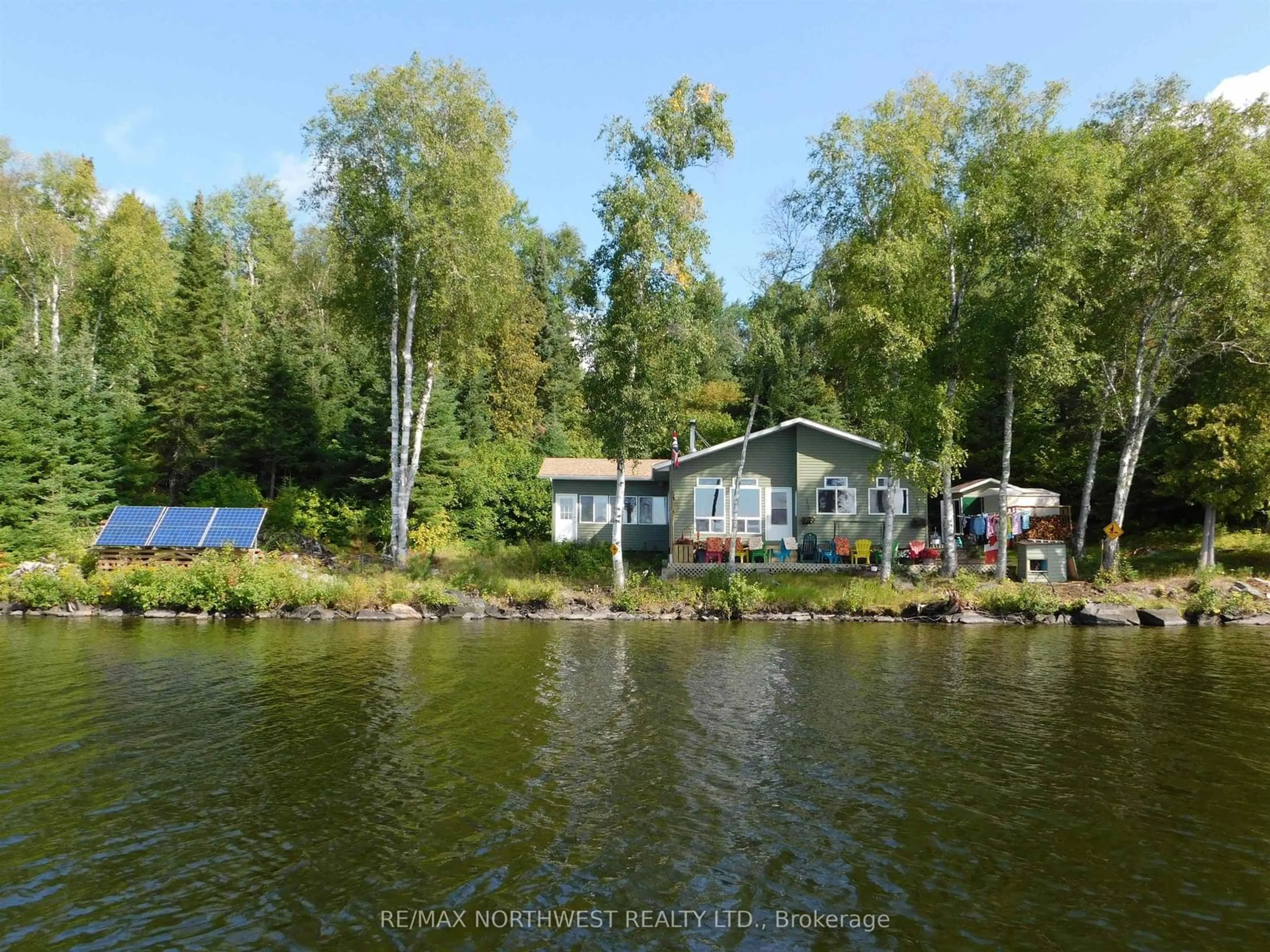 A pic from outside/outdoor area/front of a property/back of a property/a pic from drone, water/lake/river/ocean view for Lot 4 Hoffstrom's Bay, Kenora Remote Area Ontario P8N 2Y4
