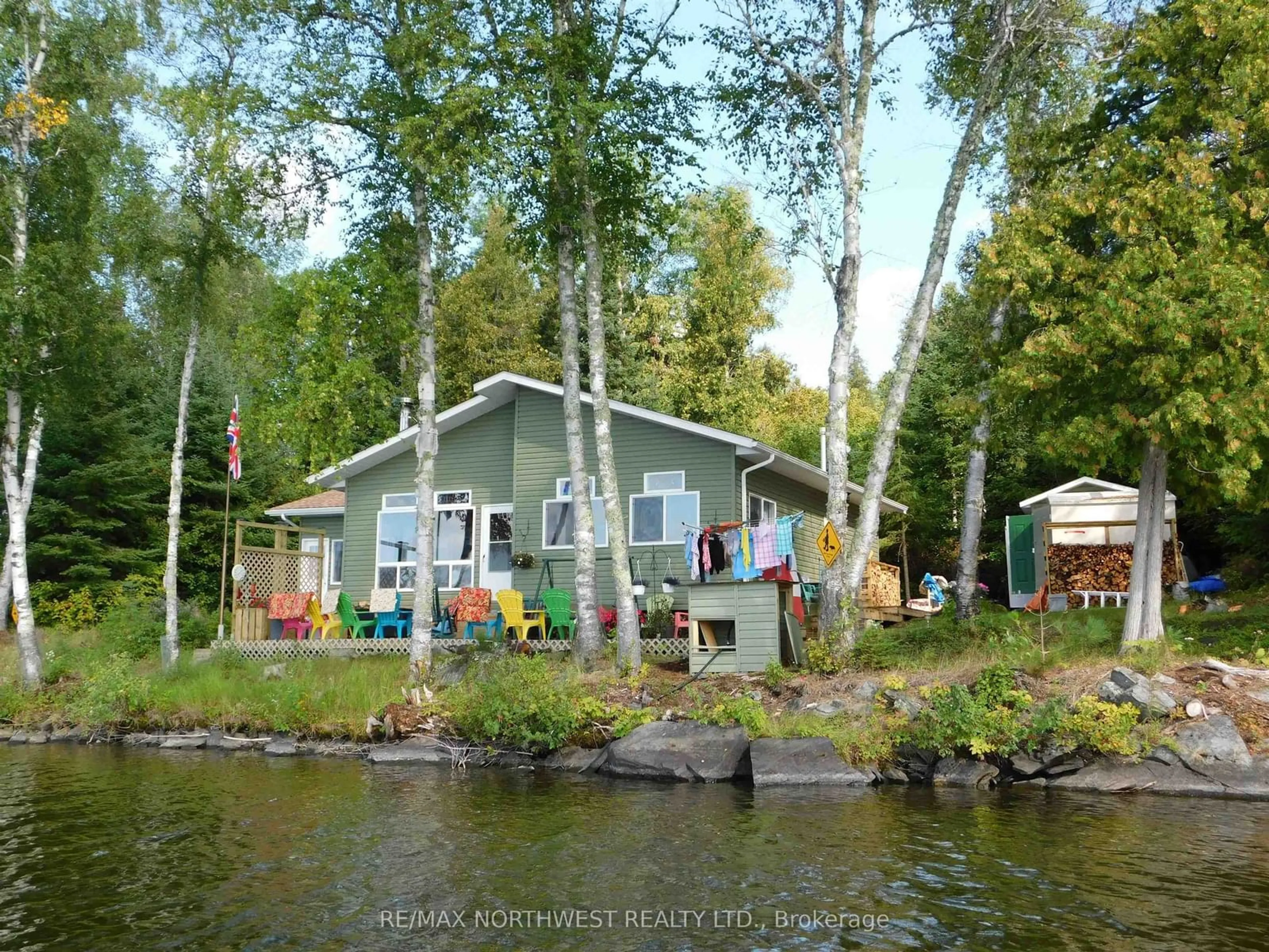 A pic from outside/outdoor area/front of a property/back of a property/a pic from drone, water/lake/river/ocean view for Lot 4 Hoffstrom's Bay, Kenora Remote Area Ontario P8N 2Y4