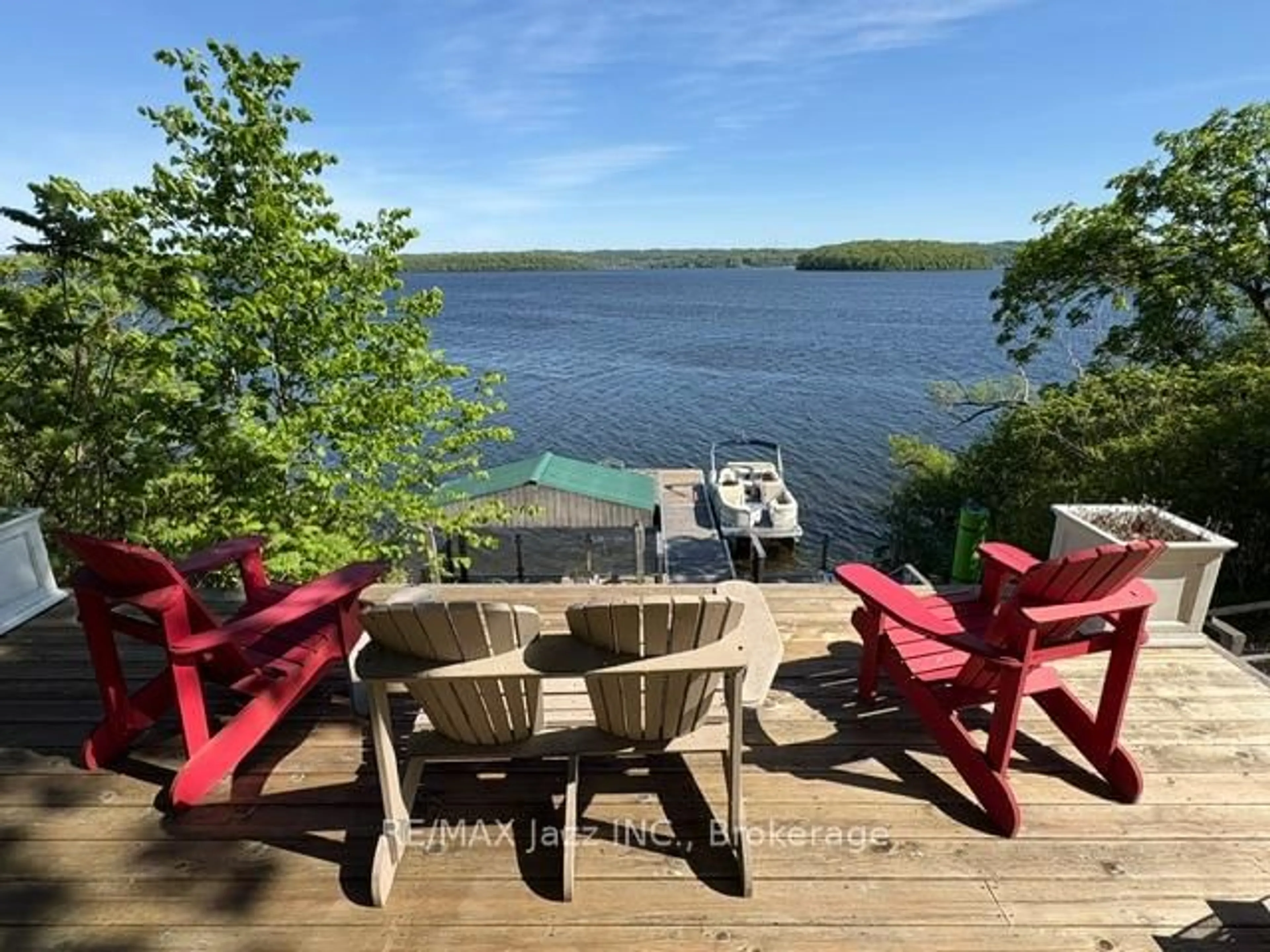 Patio, water/lake/river/ocean view for 82 Cow Island, Otonabee-South Monaghan Ontario K9J 6X8