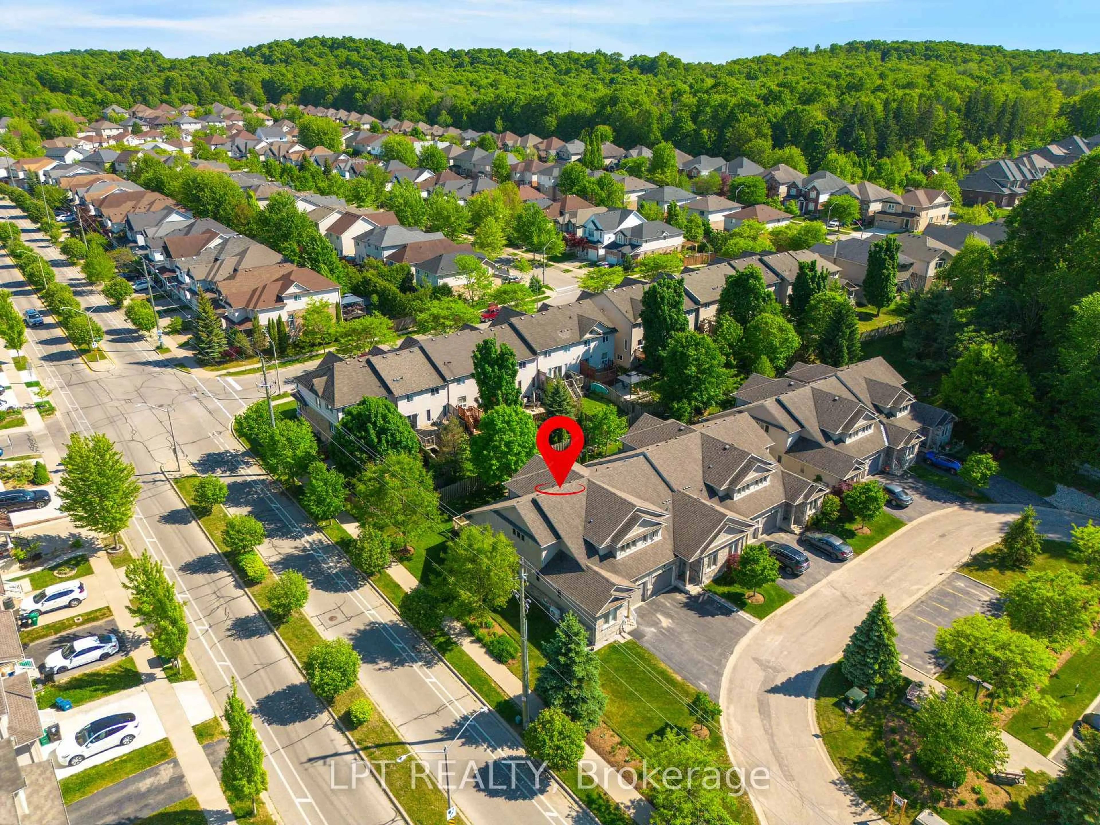 A pic from outside/outdoor area/front of a property/back of a property/a pic from drone, street for 795 Laurelwood Dr #13, Waterloo Ontario N2V 0A3