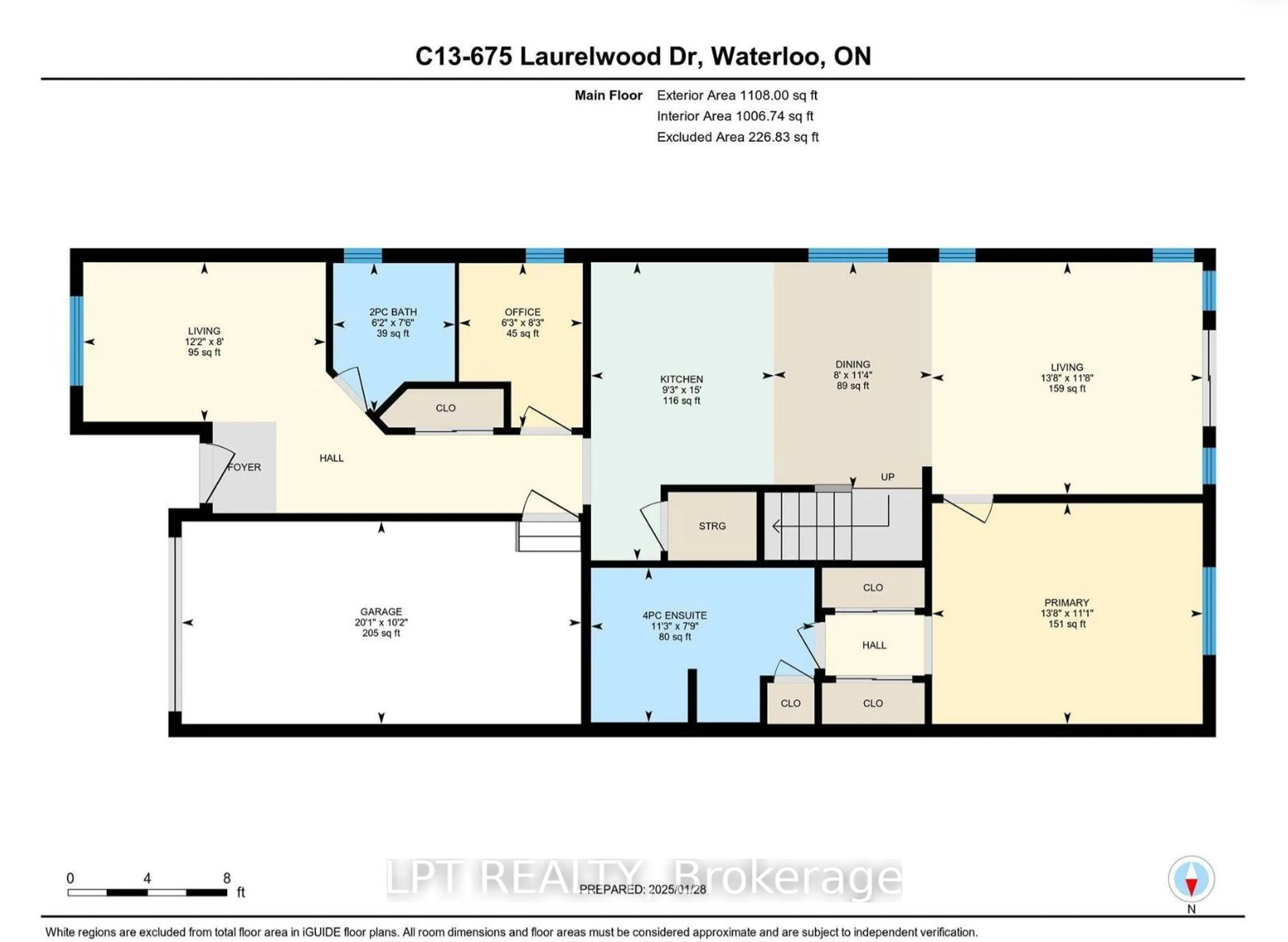 Floor plan for 795 Laurelwood Dr #13, Waterloo Ontario N2V 0A3