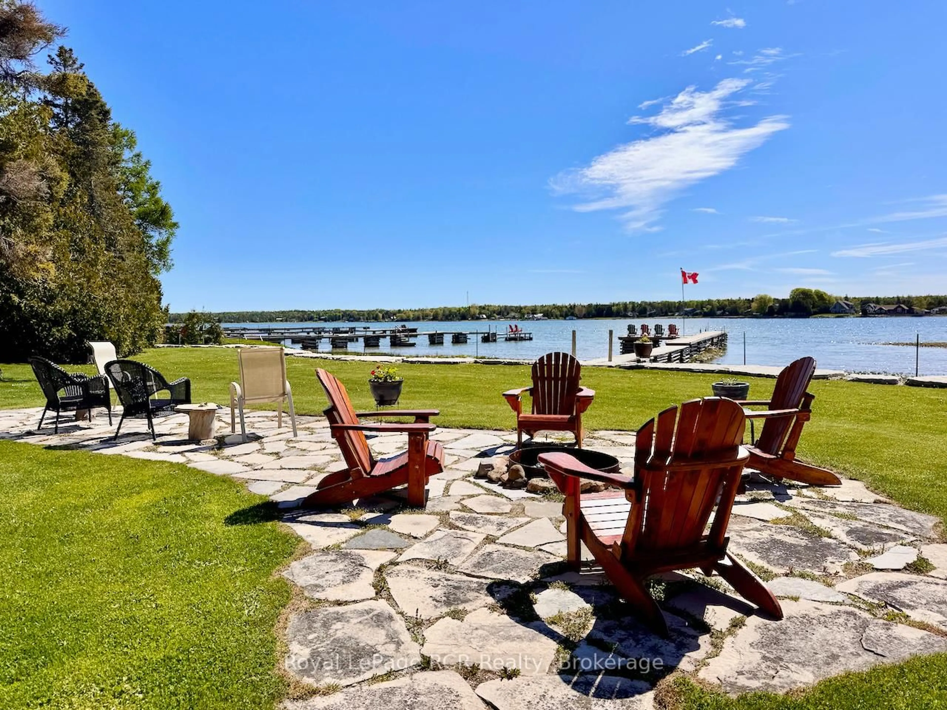 Patio, water/lake/river/ocean view for 191 Widgeon Cove Rd, Northern Bruce Peninsula Ontario N0H 2T0
