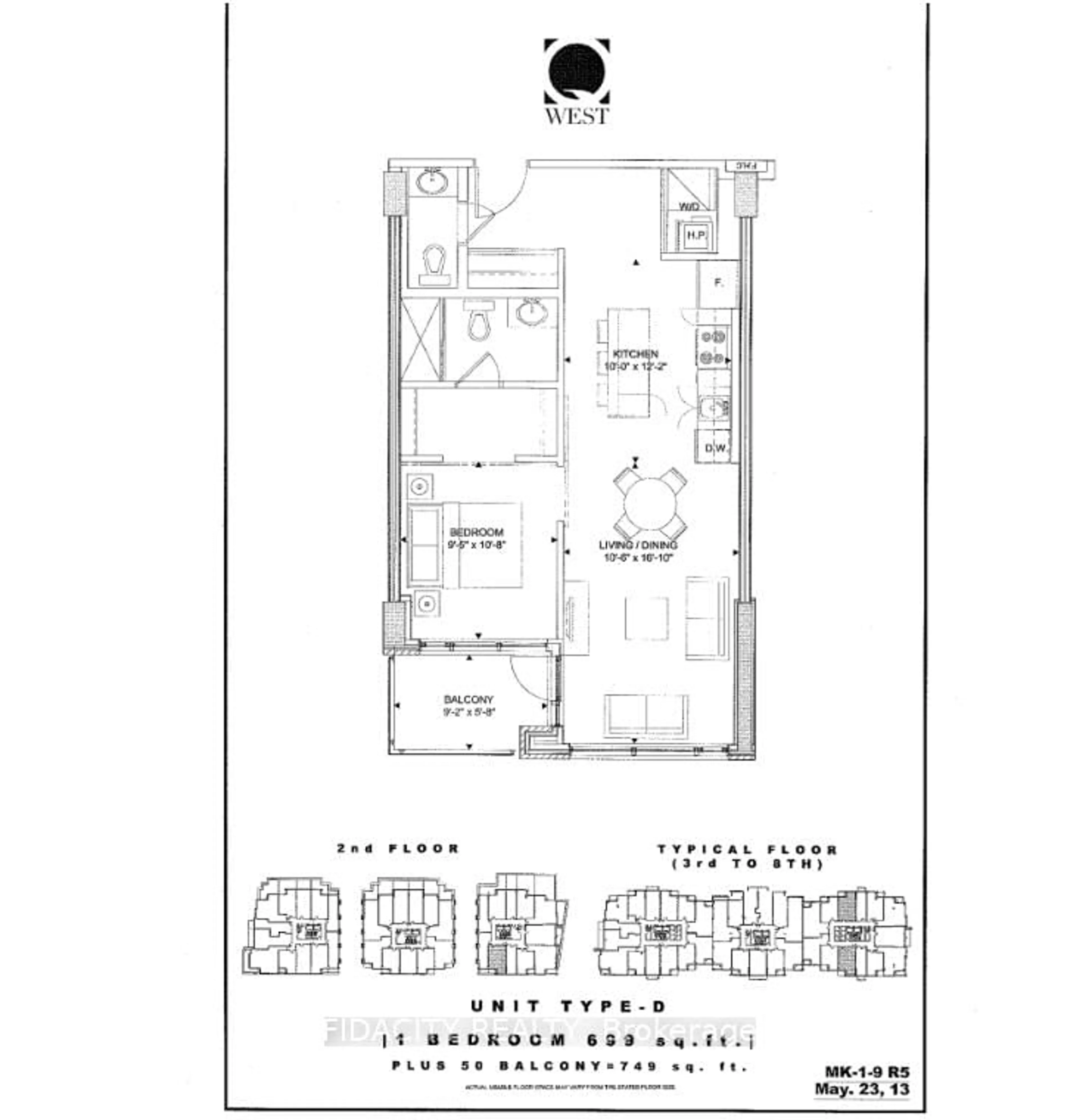 Floor plan for 108 Richmond Rd #609, Ottawa Ontario K1Z 0B3