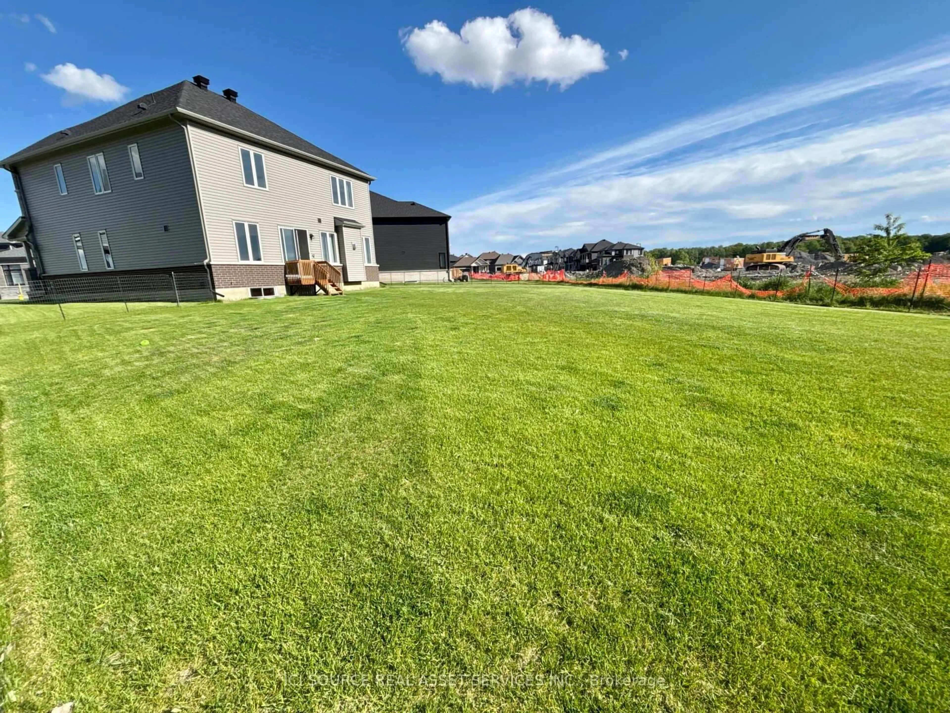 A pic from outside/outdoor area/front of a property/back of a property/a pic from drone, water/lake/river/ocean view for 128 D'arleux Pl, Manotick Ontario K4M 0W7