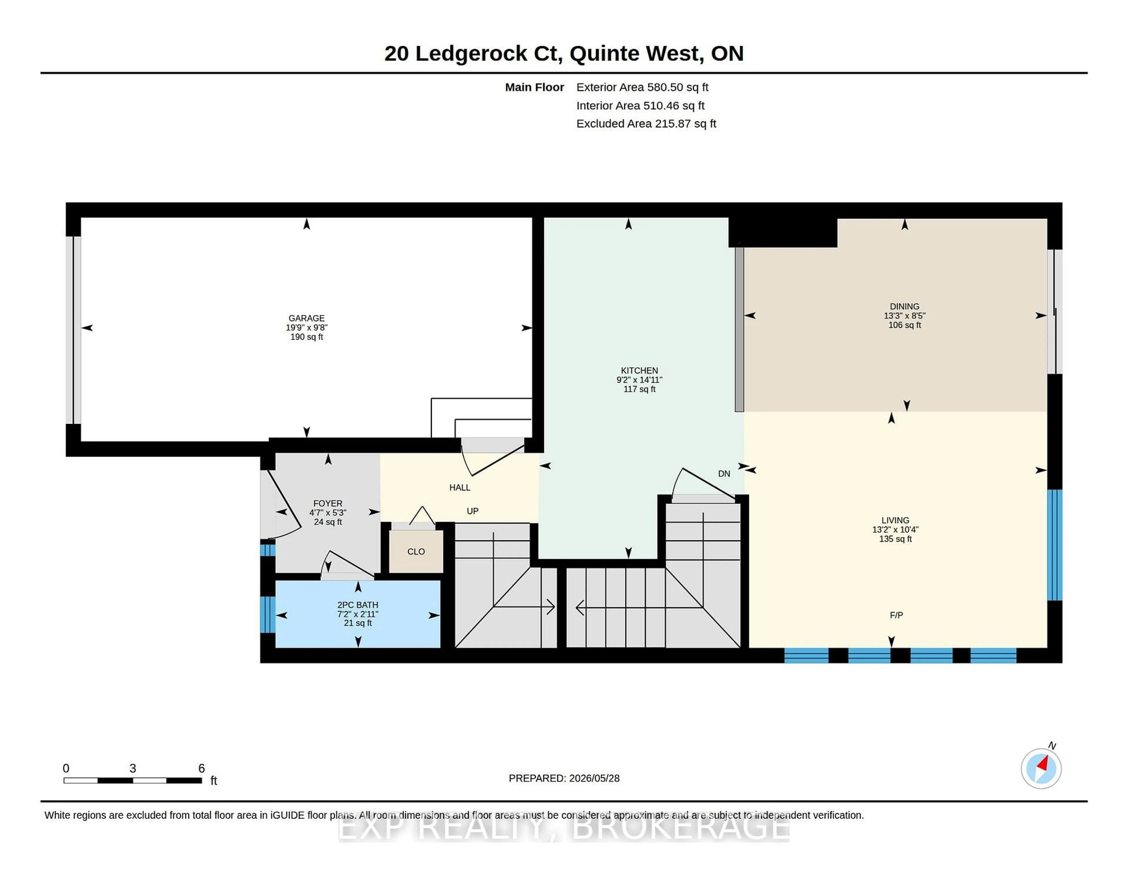 Floor plan for 20 LEDGEROCK Crt, Quinte West Ontario K8R 0A1