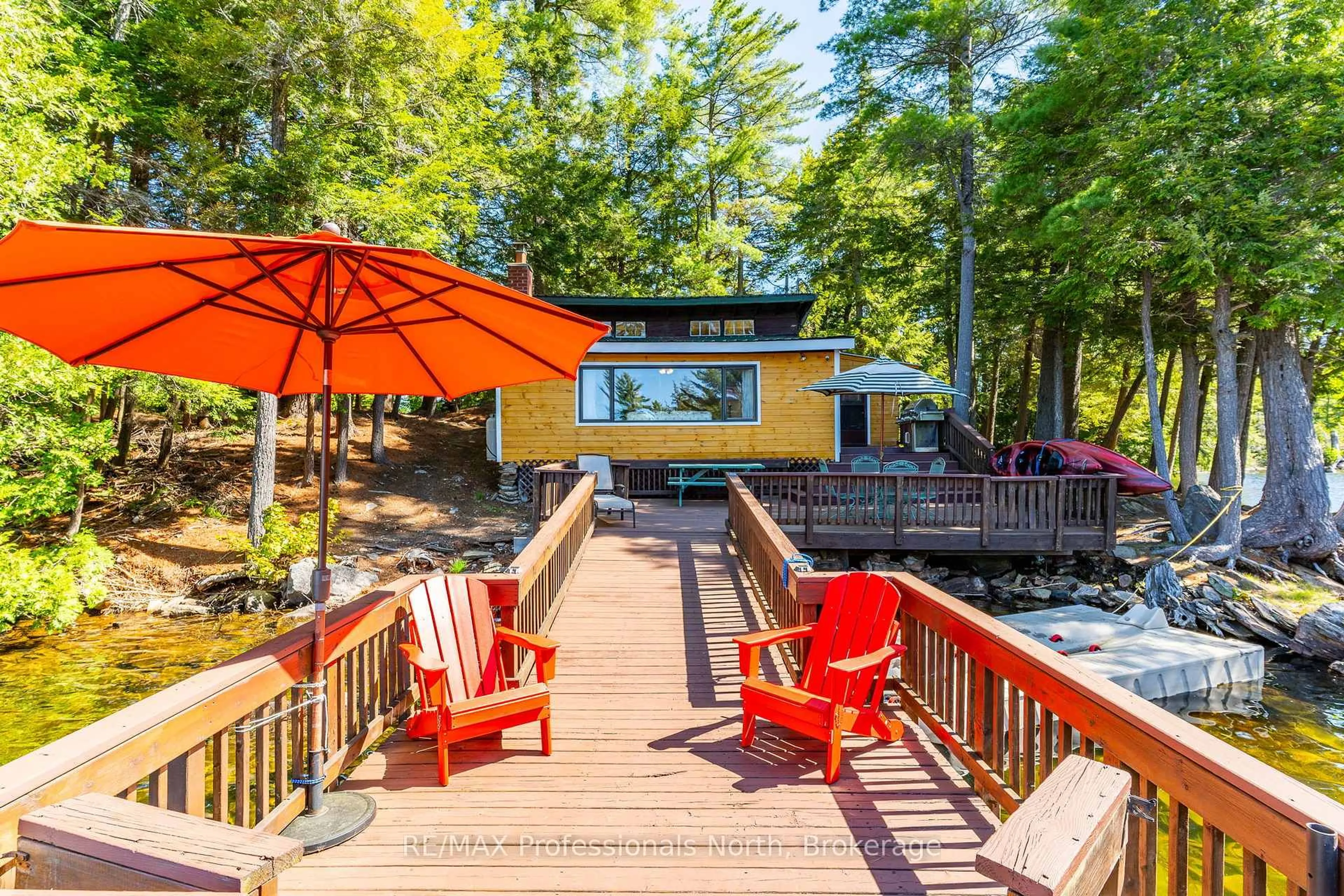 Patio, water/lake/river/ocean view for 12556 LITTLE HAWK - SOME DAY ISLE, Algonquin Highlands Ontario K0M 1J2