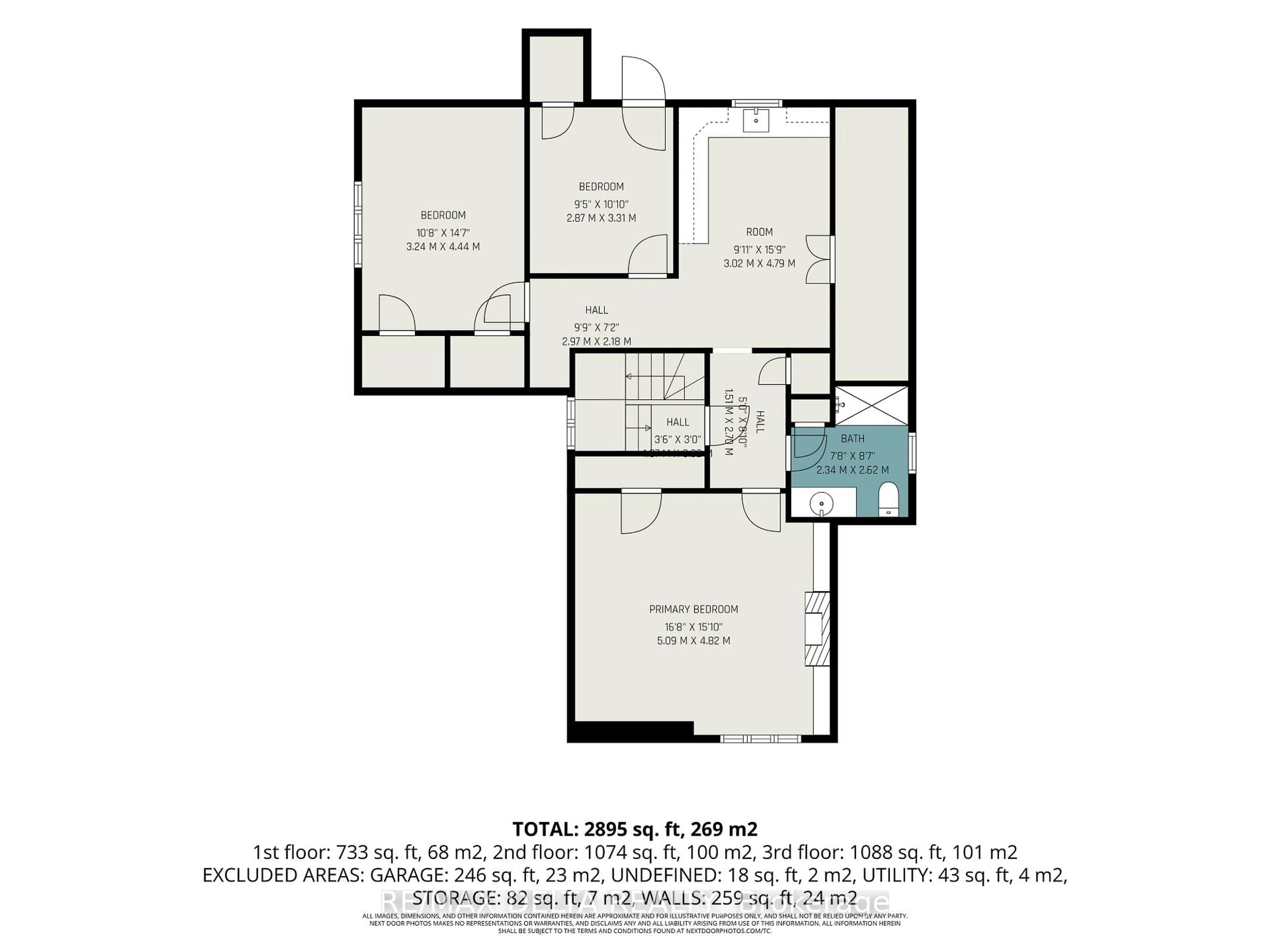 Floor plan for 352 Lacasse Ave, Ottawa Ontario K1L 7A9