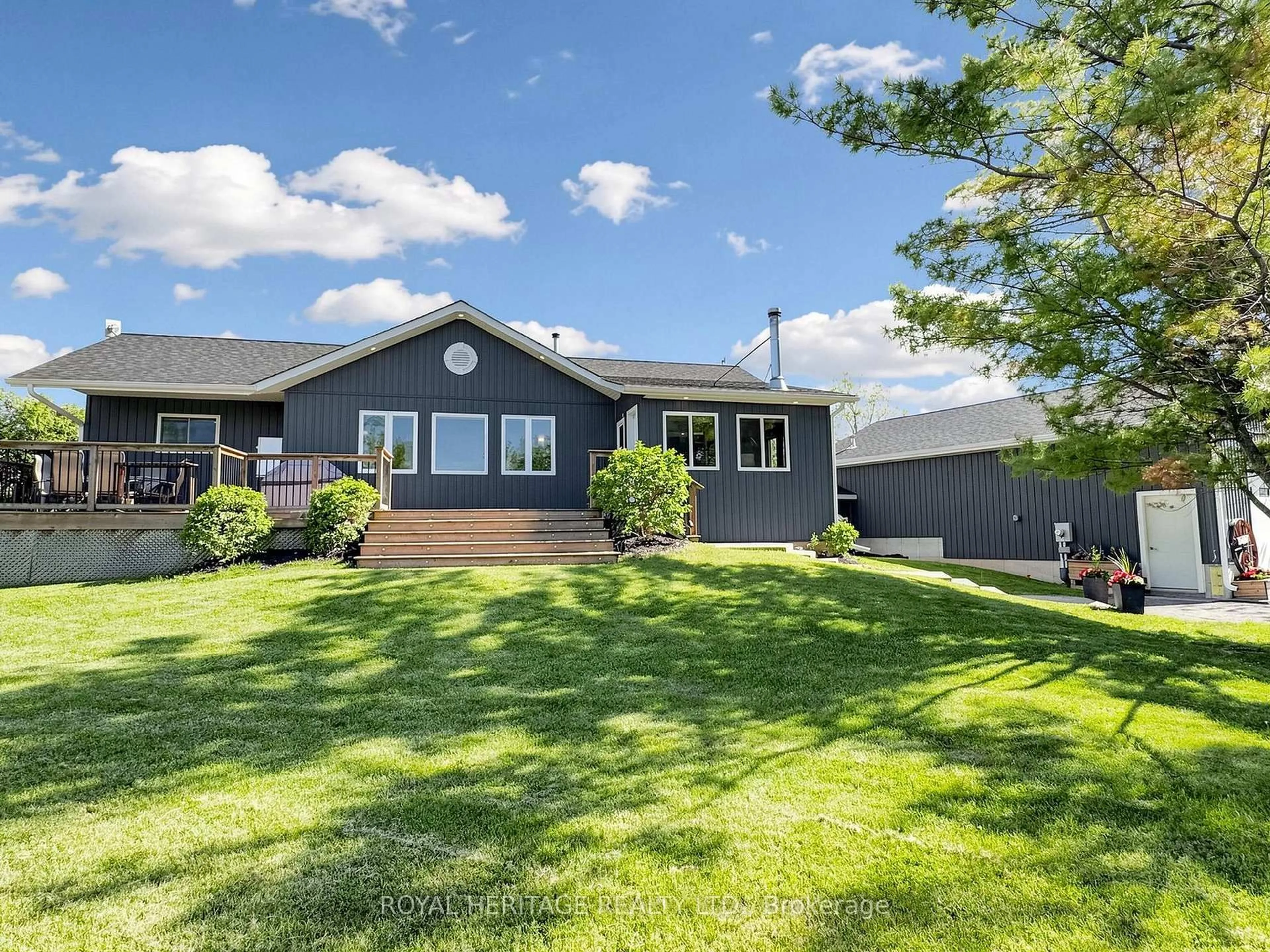 A pic from outside/outdoor area/front of a property/back of a property/a pic from drone, unknown for 45 Lila Crt, Kawartha Lakes Ontario K0L 2W0