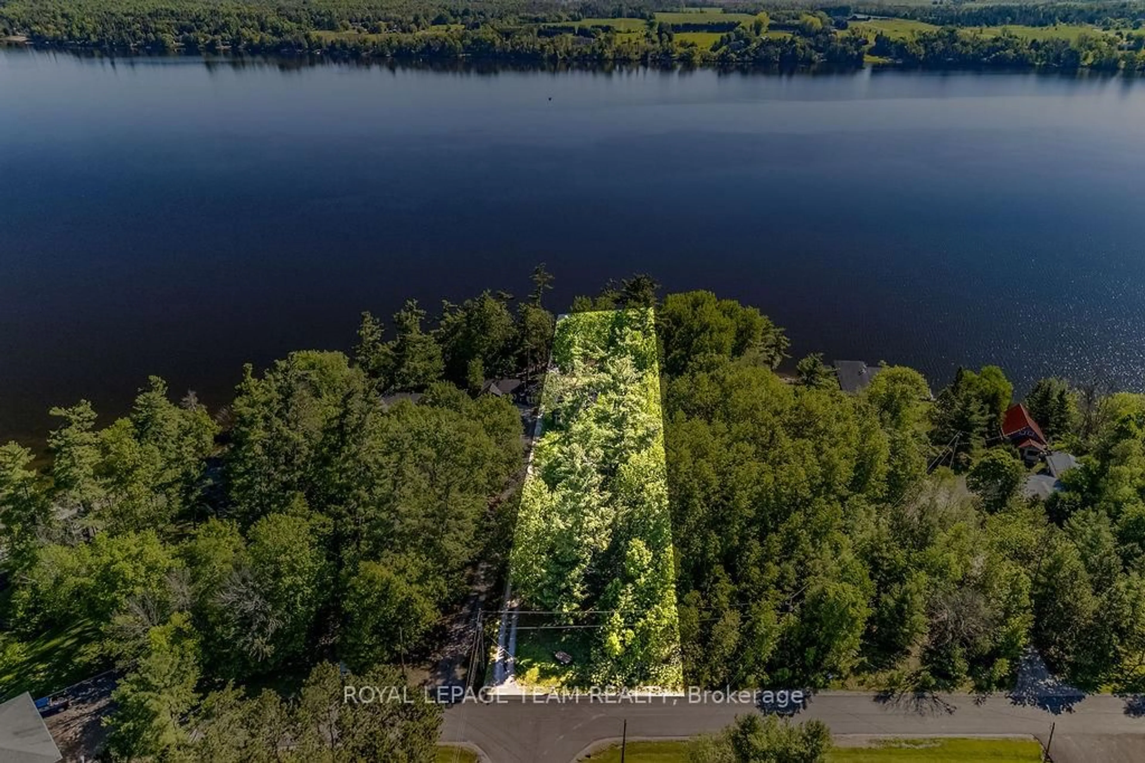 A pic from outside/outdoor area/front of a property/back of a property/a pic from drone, water/lake/river/ocean view for 7 Simmons Dr, Cobden Ontario K0J 1K0